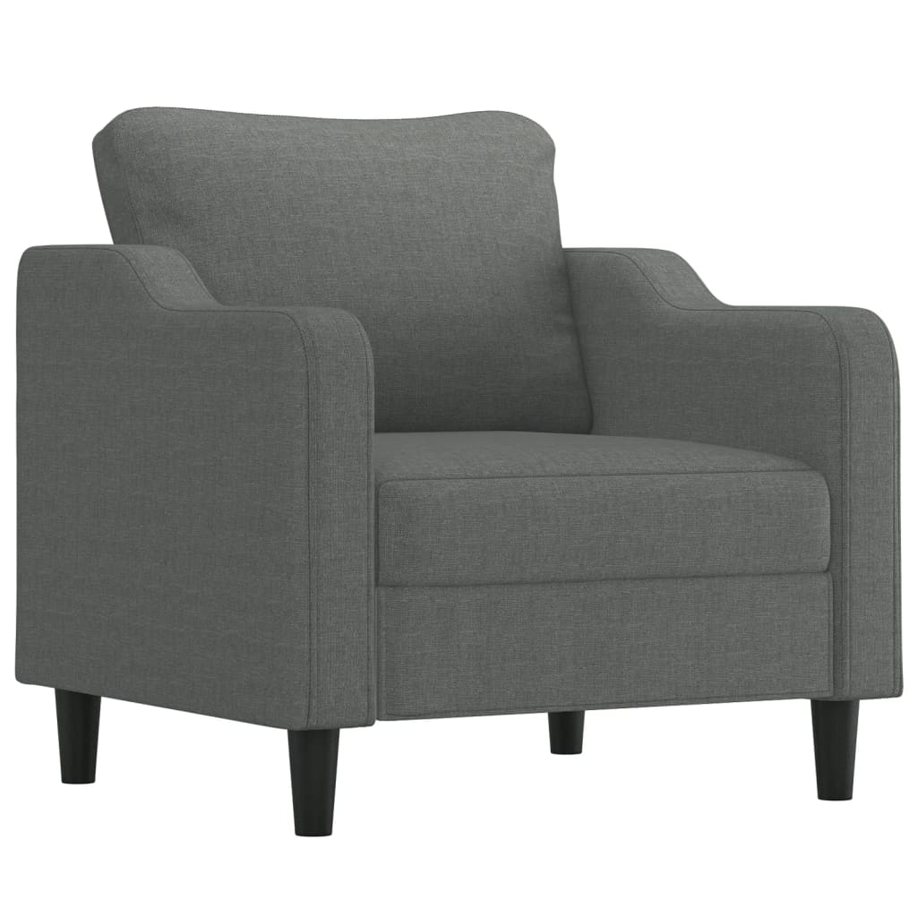 Fauteuil Gris foncé 60 cm Tissu Canapés vidaXL