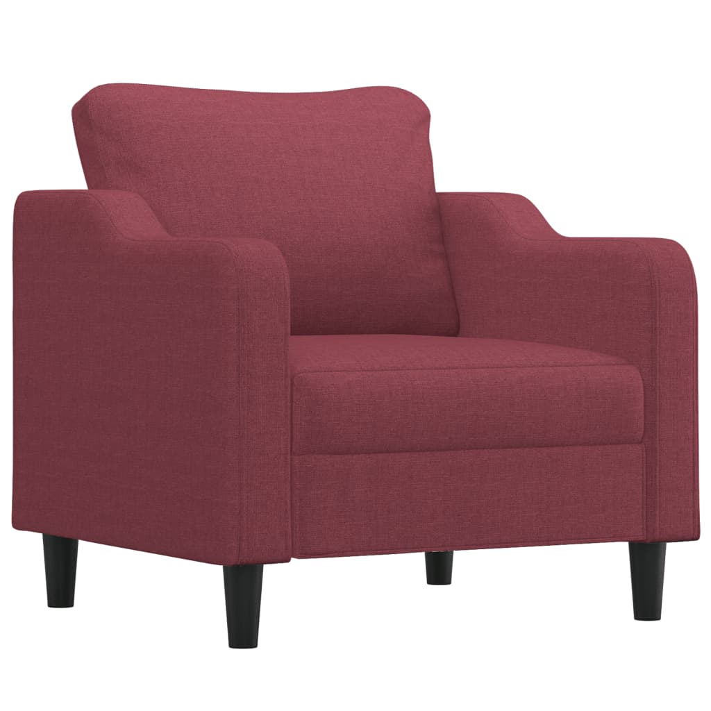 Fauteuil Rouge bordeaux 60 cm Tissu Canapés vidaXL   