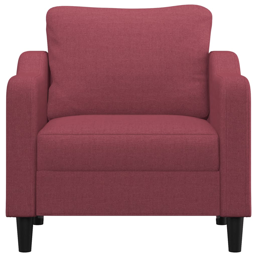 Fauteuil Rouge bordeaux 60 cm Tissu Canapés vidaXL   