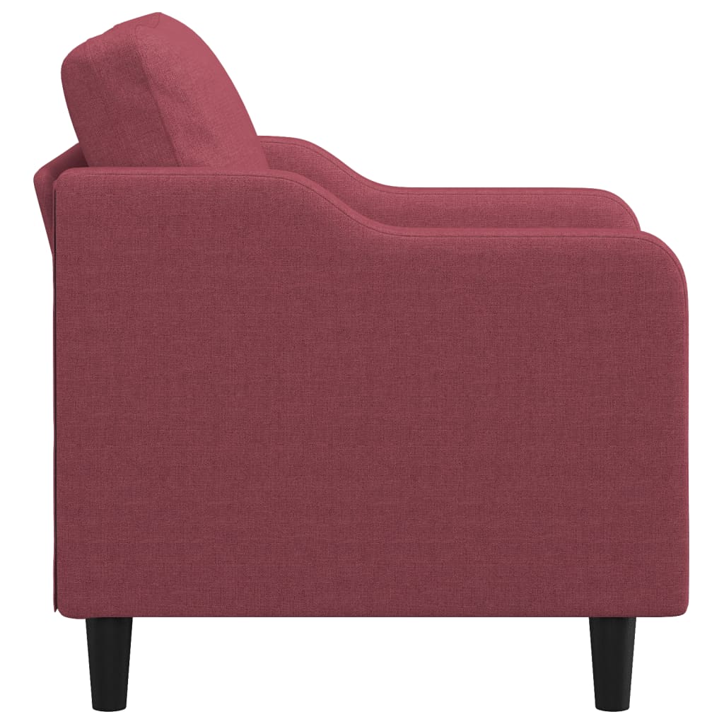 Fauteuil Rouge bordeaux 60 cm Tissu Canapés vidaXL   