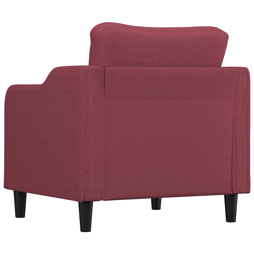 Fauteuil Rouge bordeaux 60 cm Tissu Canapés vidaXL   