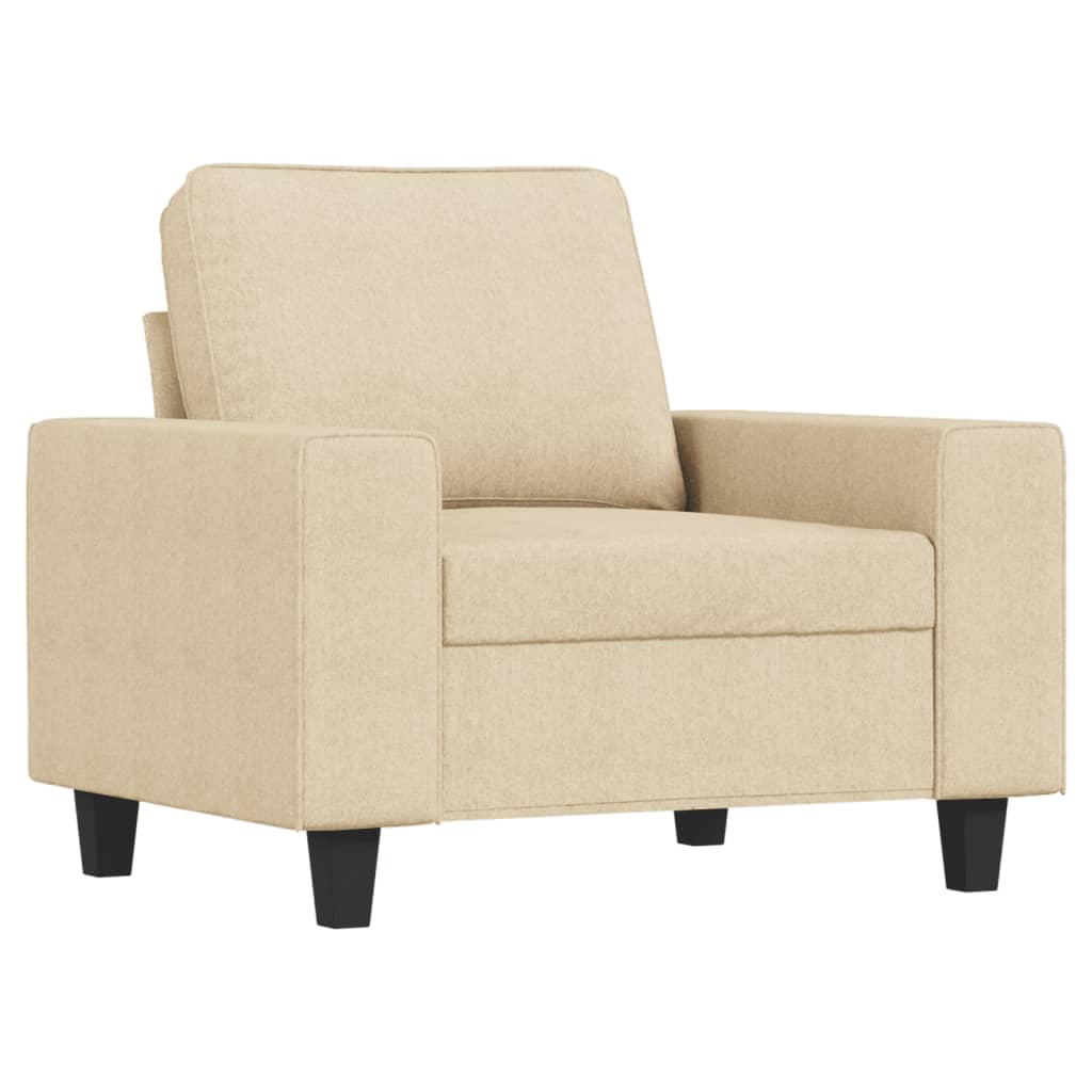 Fauteuil Crème 60 cm Tissu Canapés vidaXL   