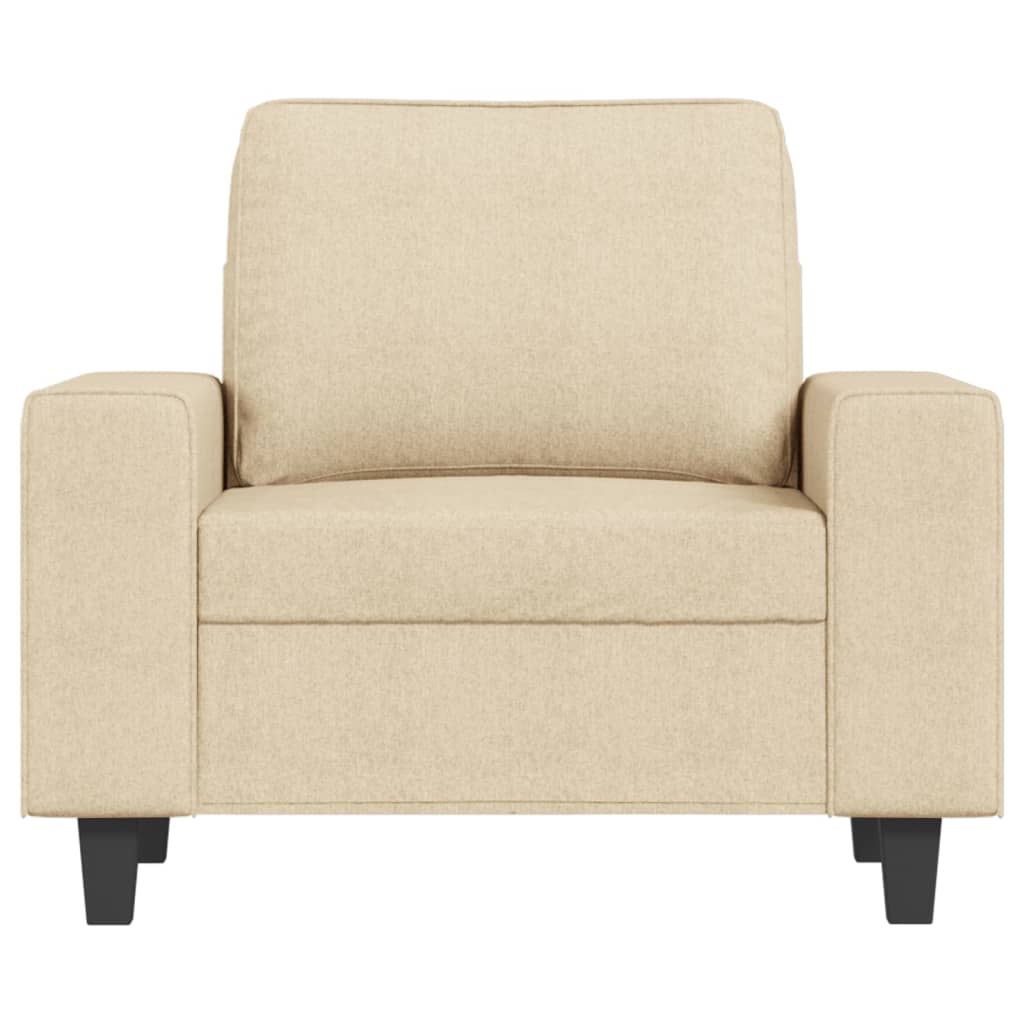 Fauteuil Crème 60 cm Tissu Canapés vidaXL   