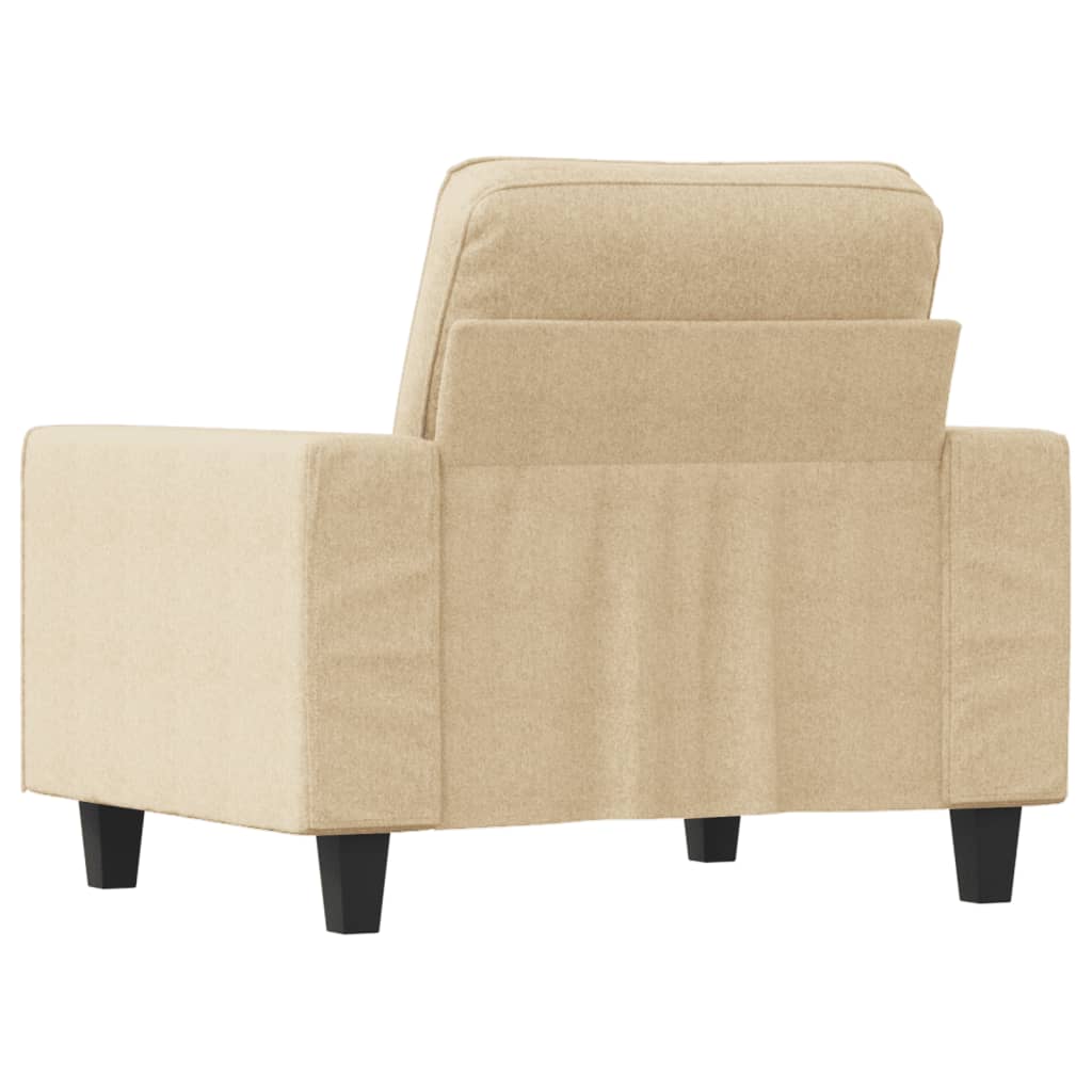 Fauteuil Crème 60 cm Tissu Canapés vidaXL   