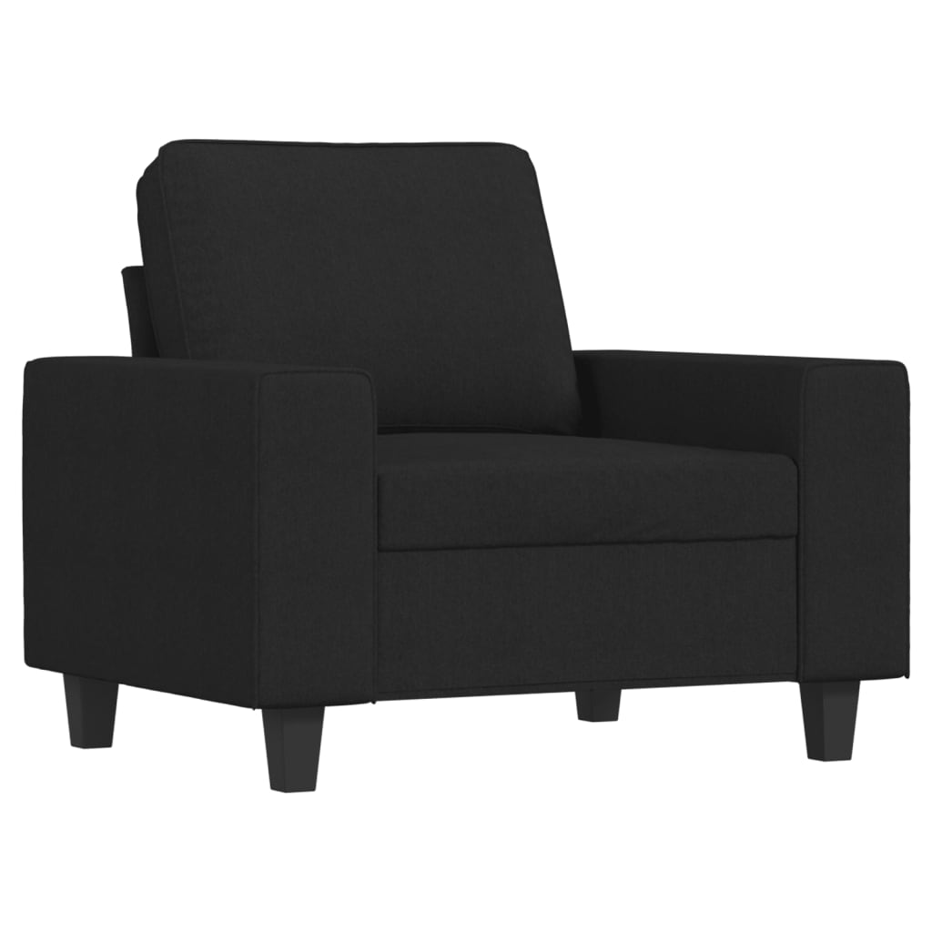 Fauteuil Noir 60 cm Tissu Canapés vidaXL   