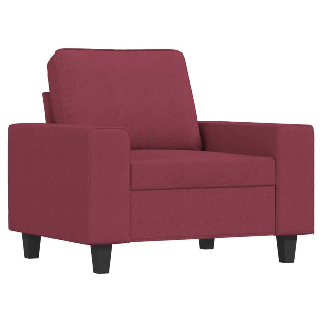 Fauteuil Rouge bordeaux 60 cm Tissu Canapés vidaXL   