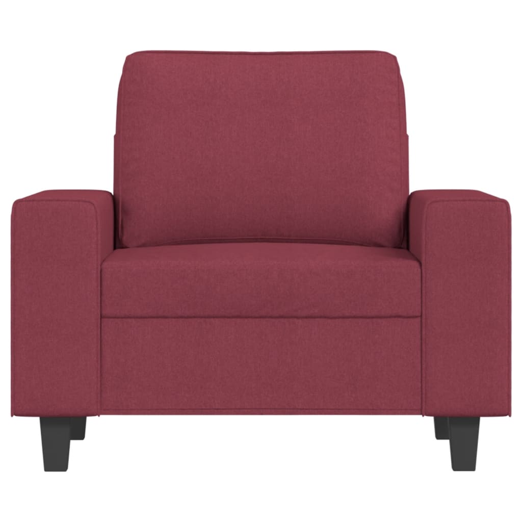 Fauteuil Rouge bordeaux 60 cm Tissu Canapés vidaXL   