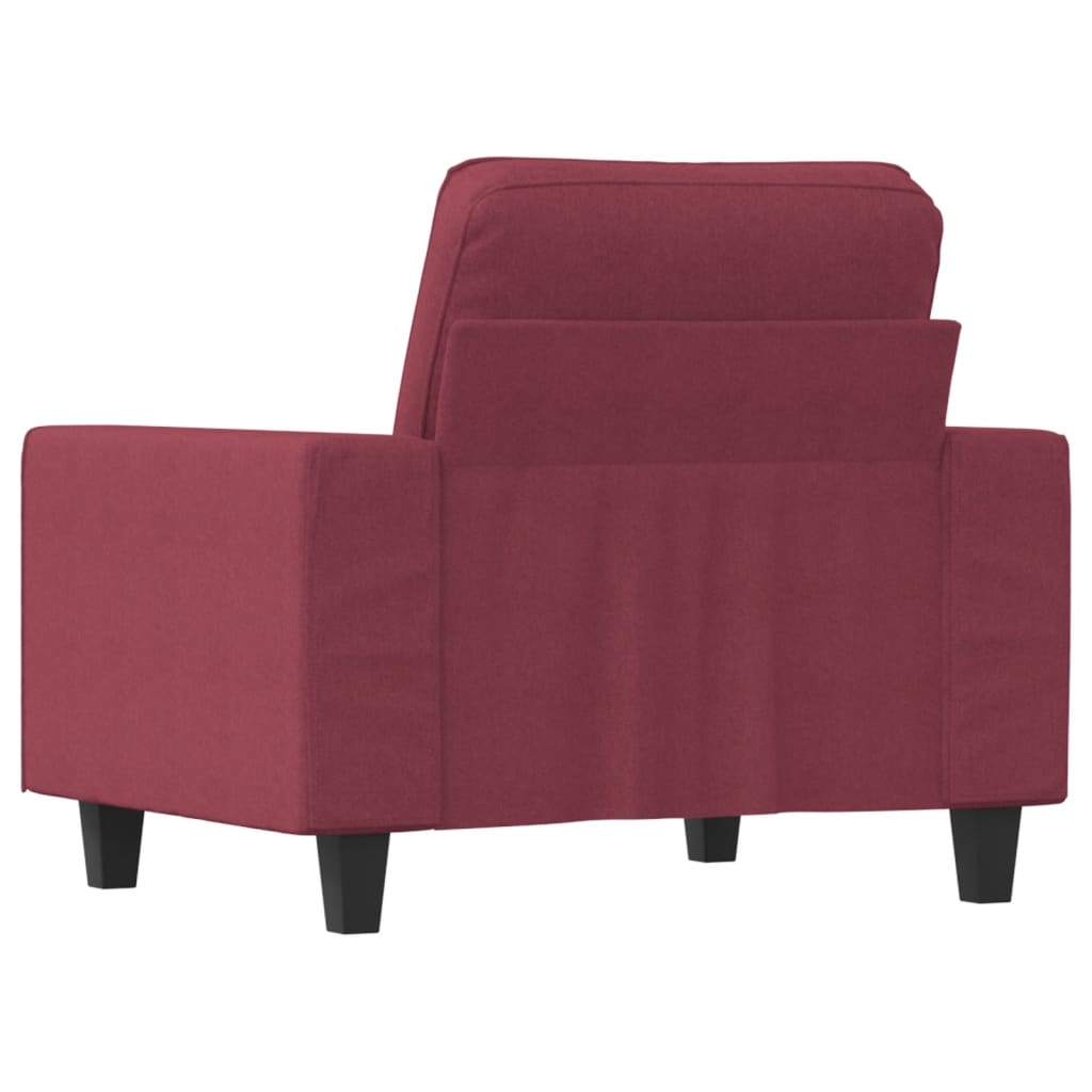 Fauteuil Rouge bordeaux 60 cm Tissu Canapés vidaXL   