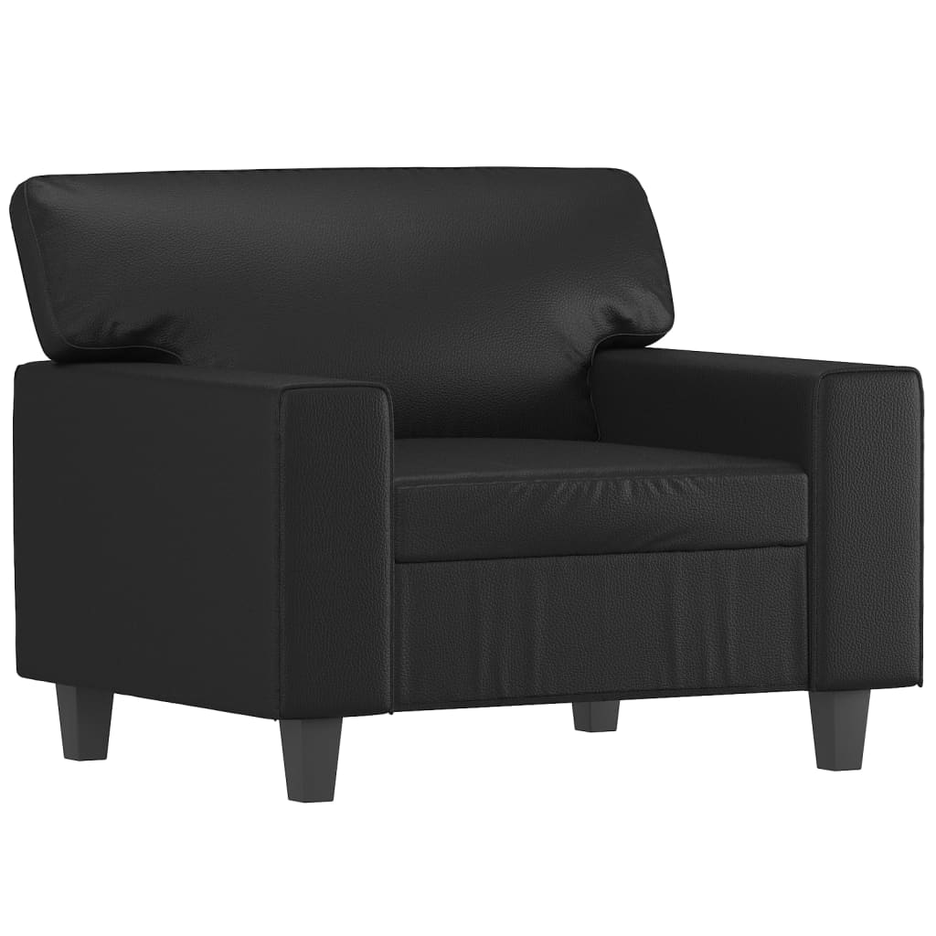 Fauteuil Noir 60 cm Similicuir Canapés vidaXL   