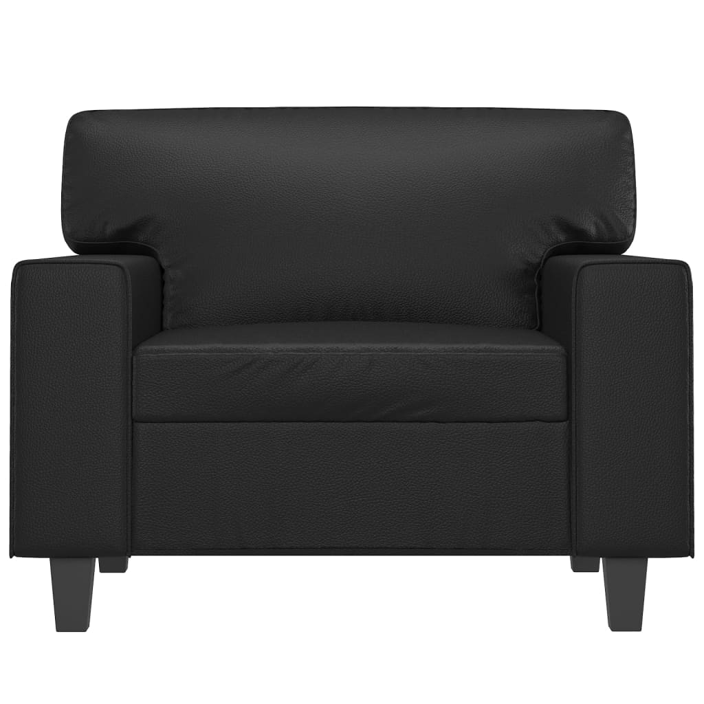 Fauteuil Noir 60 cm Similicuir Canapés vidaXL   