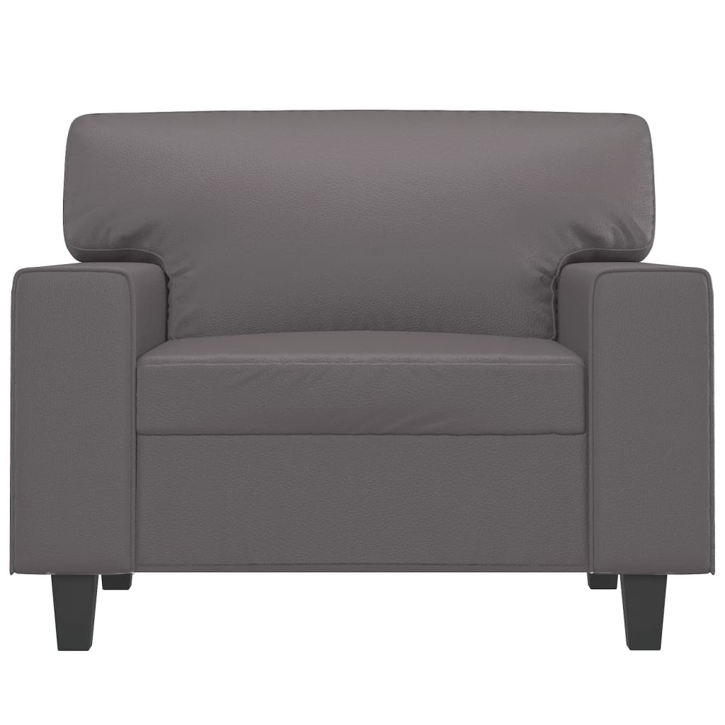 Fauteuil Gris 60 cm Similicuir Canapés vidaXL   