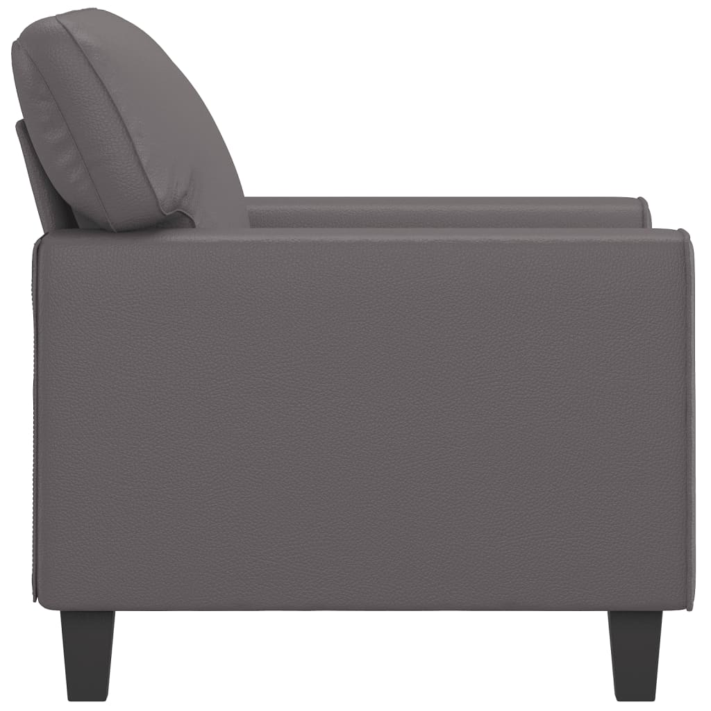 Fauteuil Gris 60 cm Similicuir Canapés vidaXL   