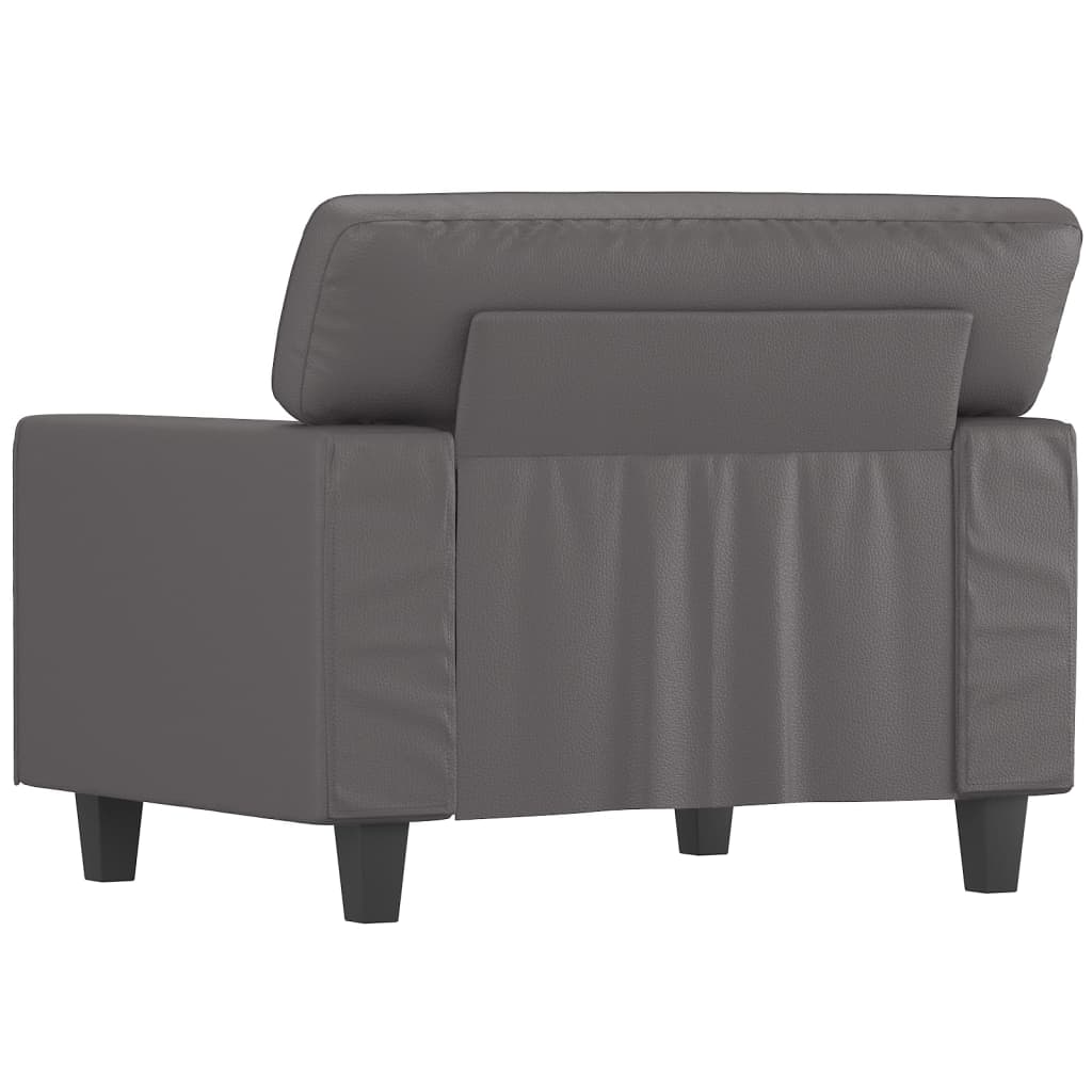 Fauteuil Gris 60 cm Similicuir Canapés vidaXL   