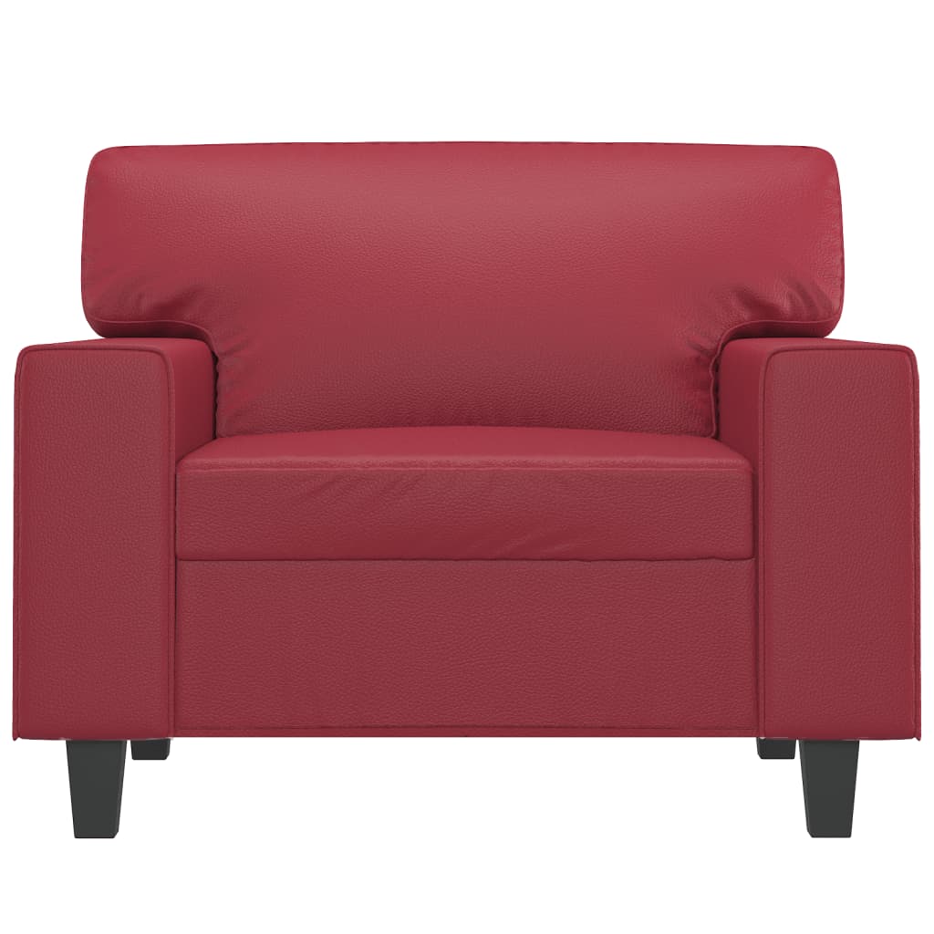 Fauteuil Rouge bordeaux 60 cm Similicuir Canapés vidaXL   