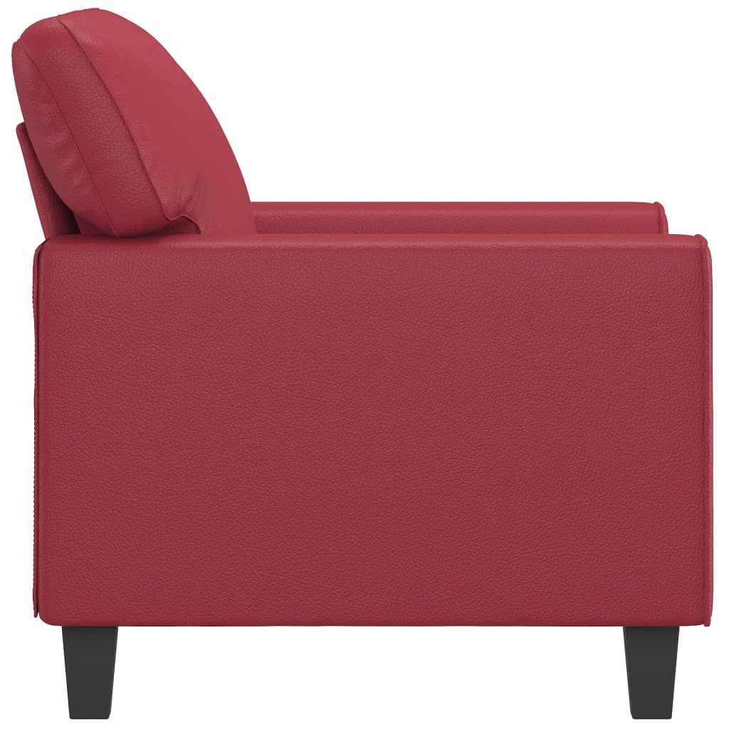 Fauteuil Rouge bordeaux 60 cm Similicuir Canapés vidaXL   