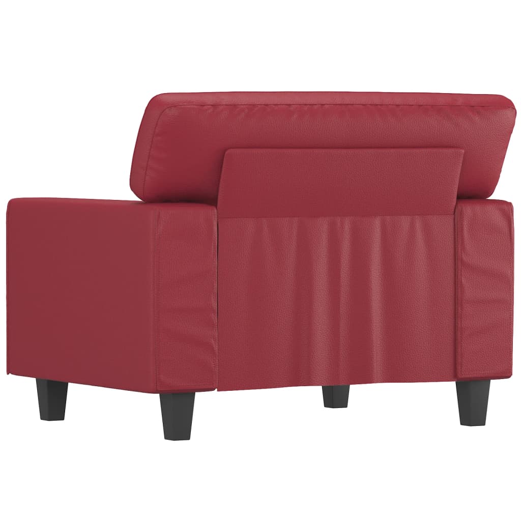 Fauteuil Rouge bordeaux 60 cm Similicuir Canapés vidaXL   