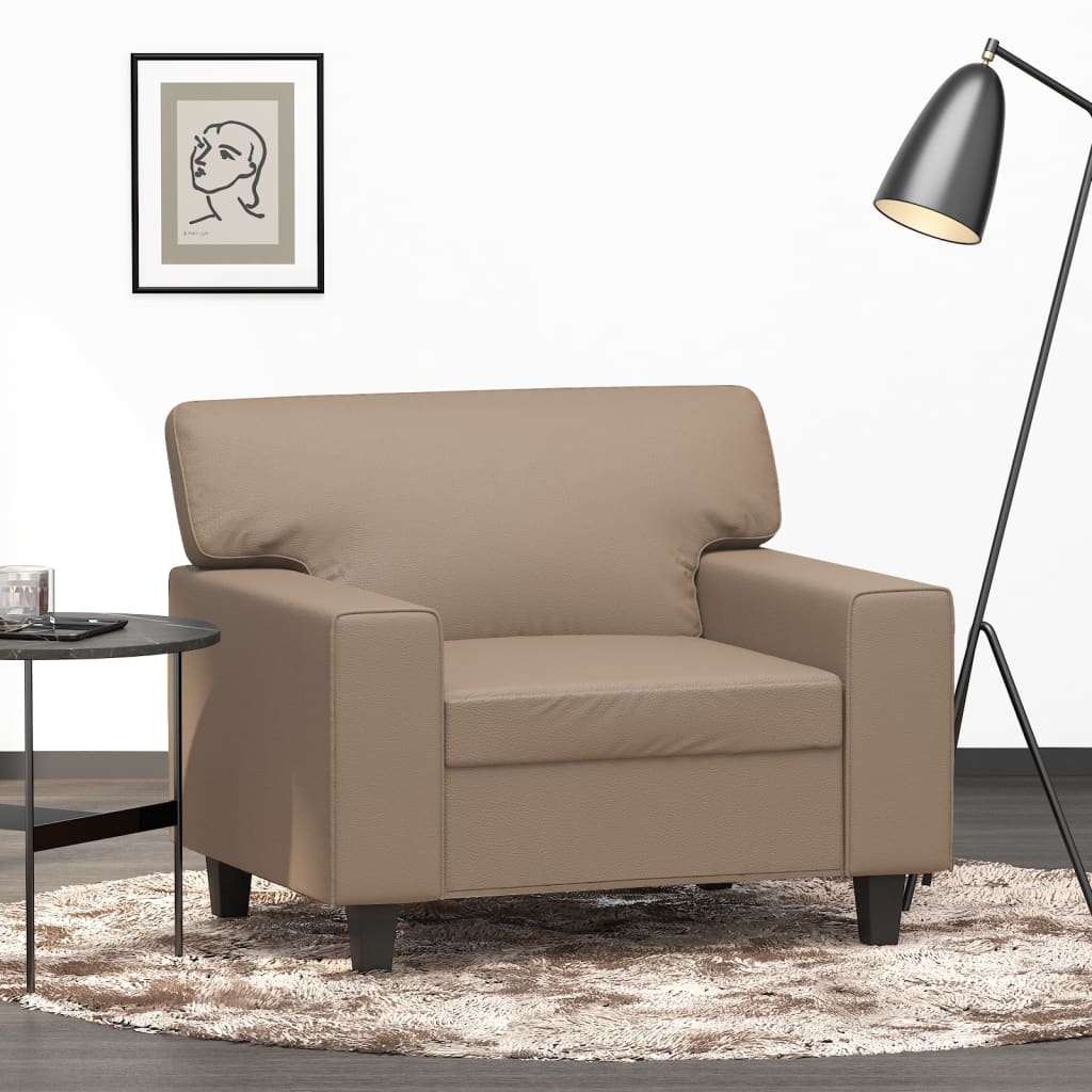 Fauteuil Cappuccino 60 cm Similicuir Canapés vidaXL   