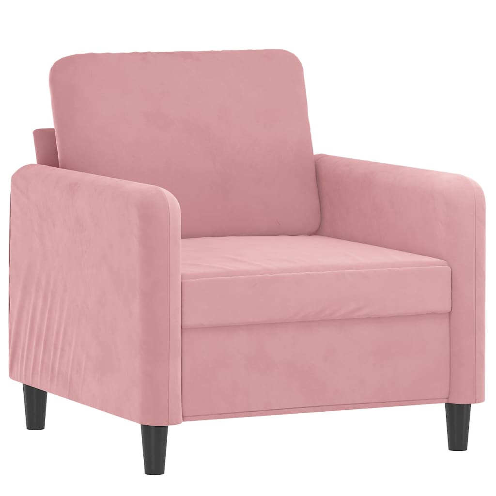 Fauteuil Rose 60 cm Velours Canapés vidaXL   