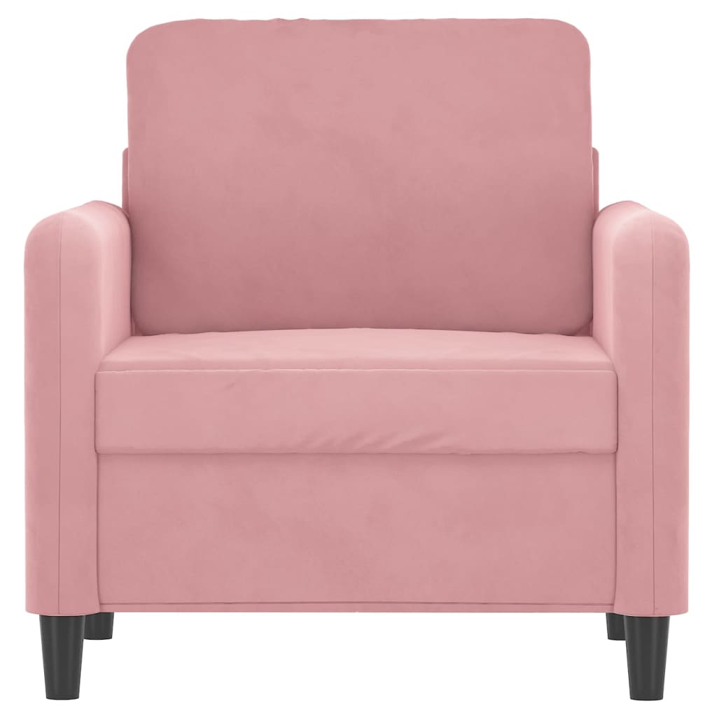 Fauteuil Rose 60 cm Velours Canapés vidaXL   