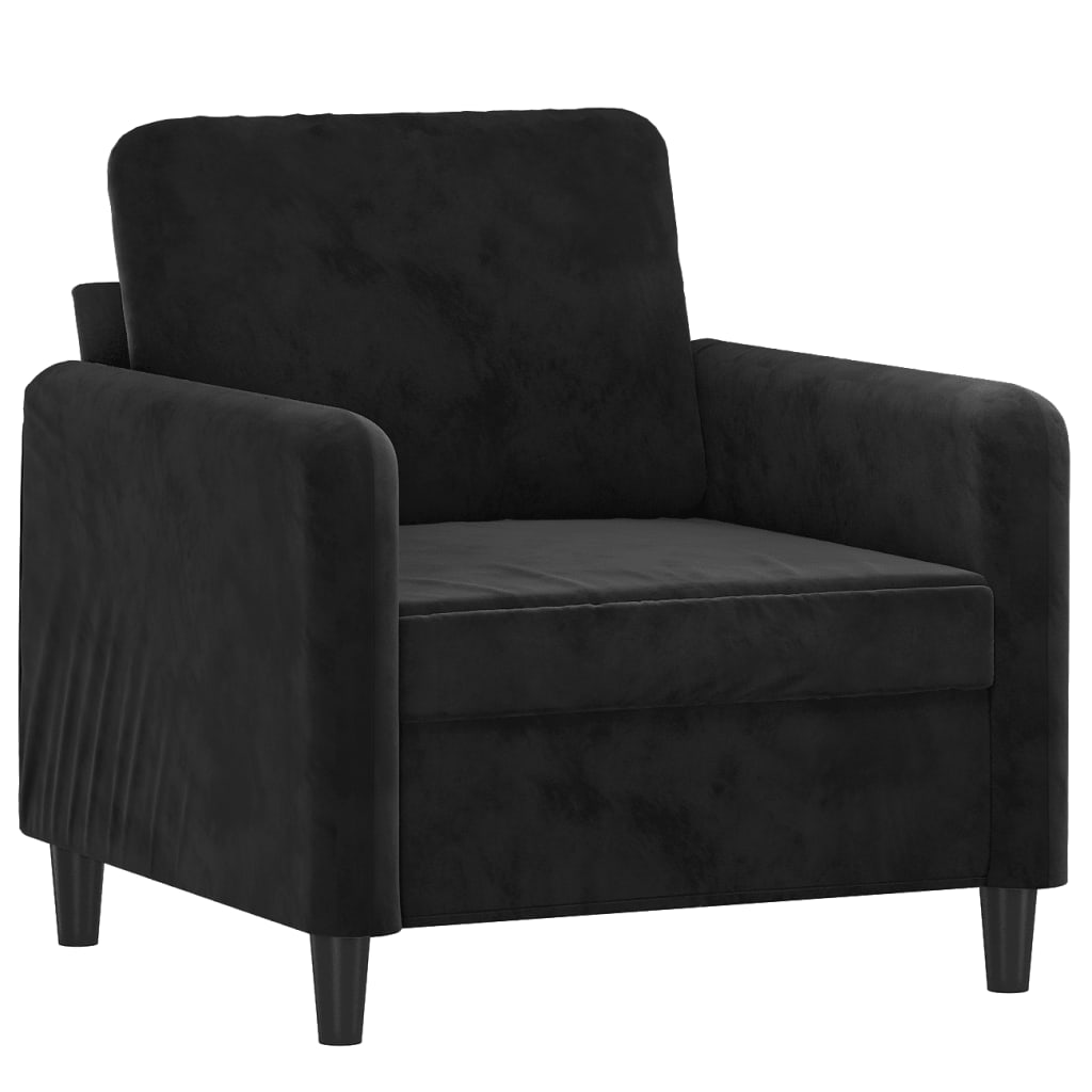 Fauteuil Noir 60 cm Velours Canapés vidaXL   