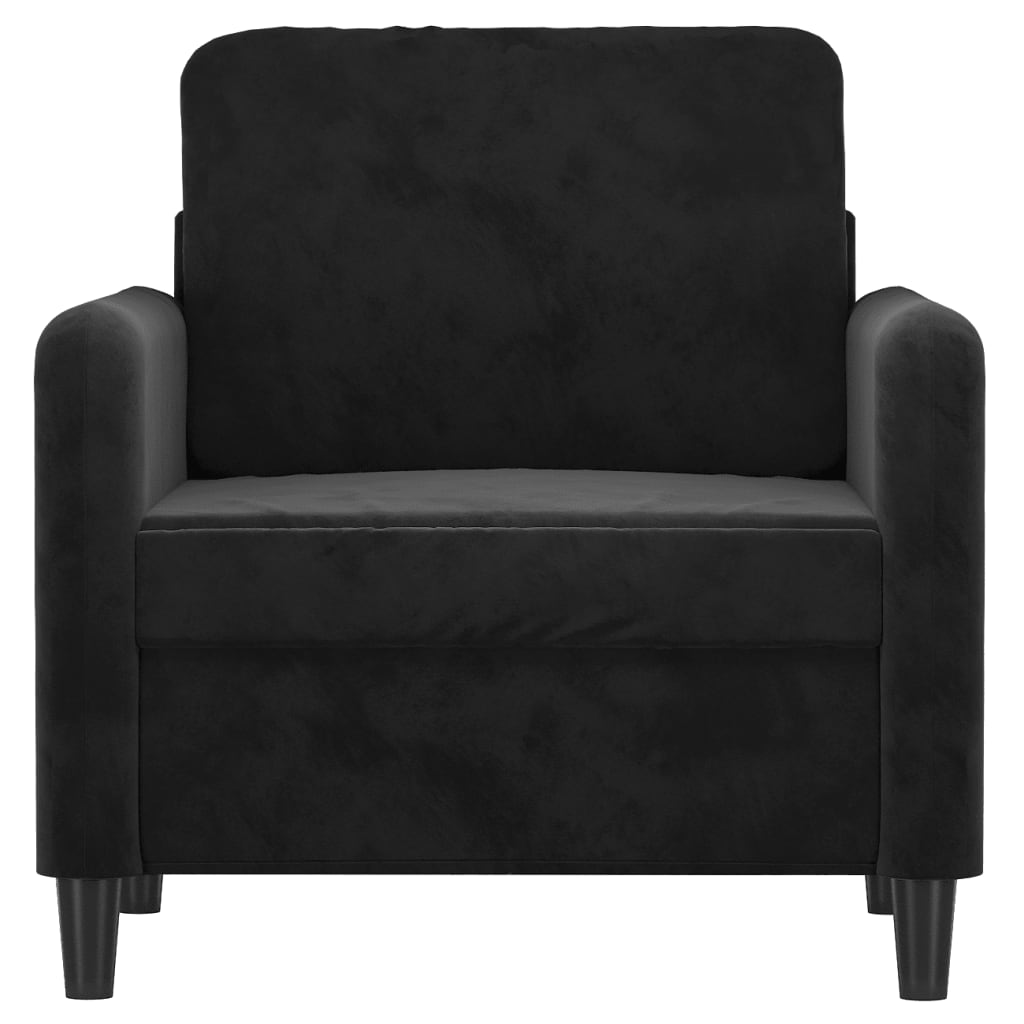 Fauteuil Noir 60 cm Velours Canapés vidaXL   