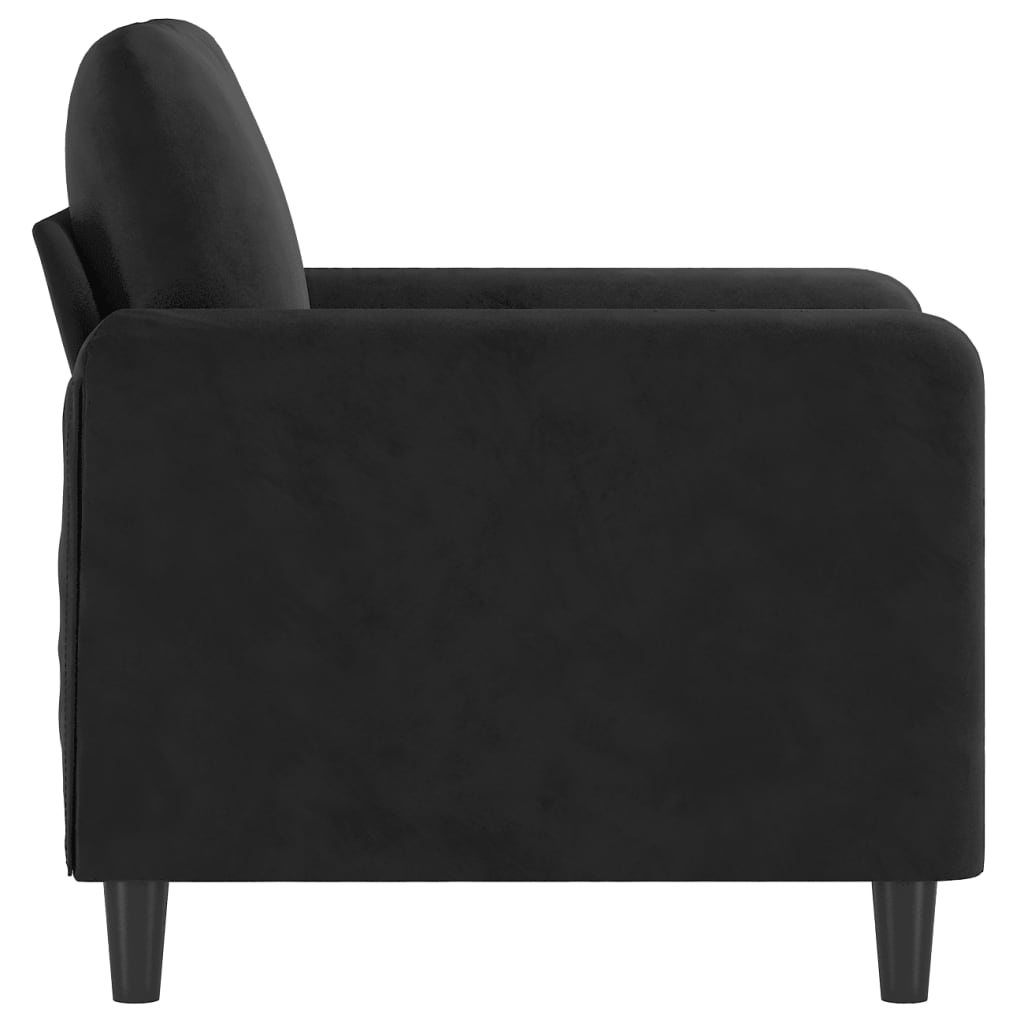 Fauteuil Noir 60 cm Velours Canapés vidaXL   