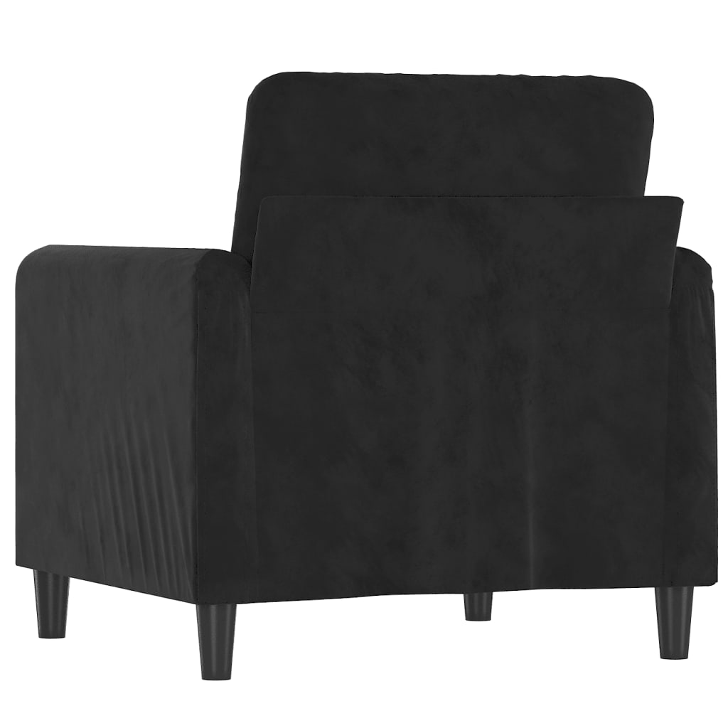 Fauteuil Noir 60 cm Velours Canapés vidaXL   