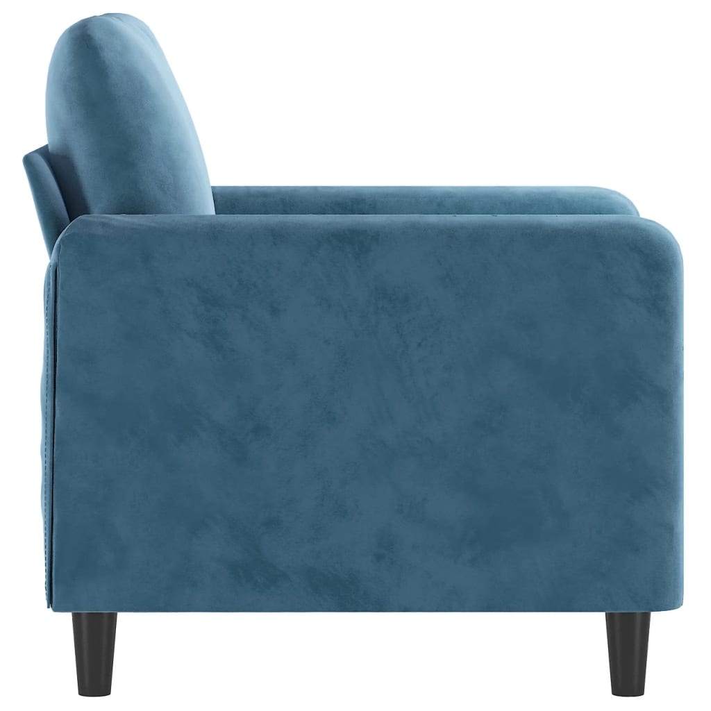 Fauteuil Bleu 60 cm Velours Canapés vidaXL   