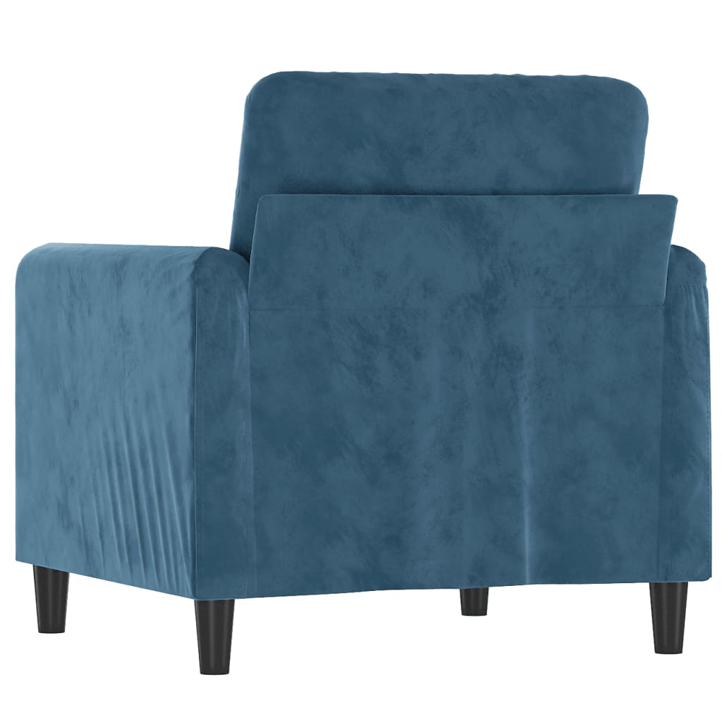 Fauteuil Bleu 60 cm Velours Canapés vidaXL   