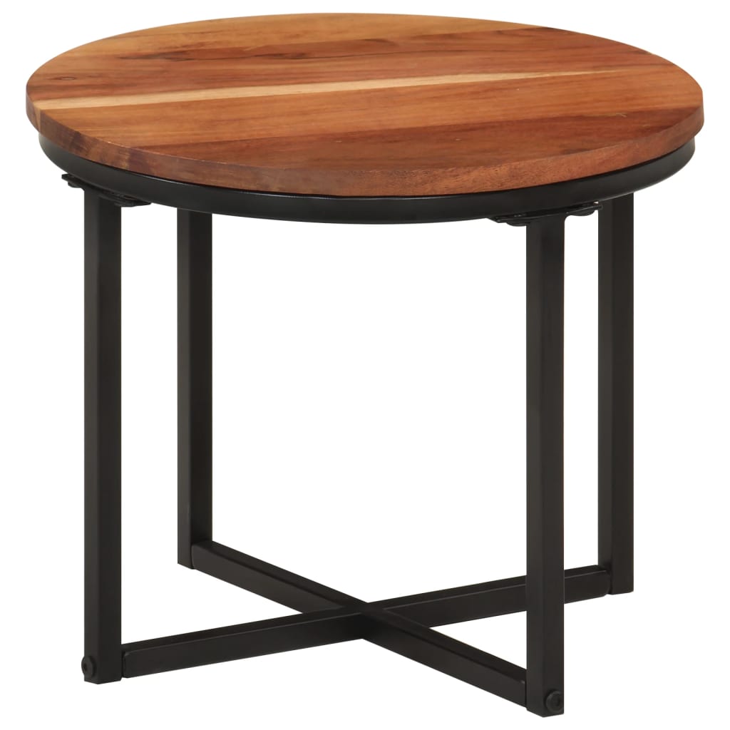 Table basse 35x35x30 cm bois massif acacia et fer Tables basses vidaXL   