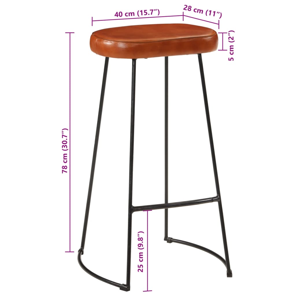 Tabourets de bar Gavin lot de 2 44x37,5x78 cm Tabourets de bar vidaXL   