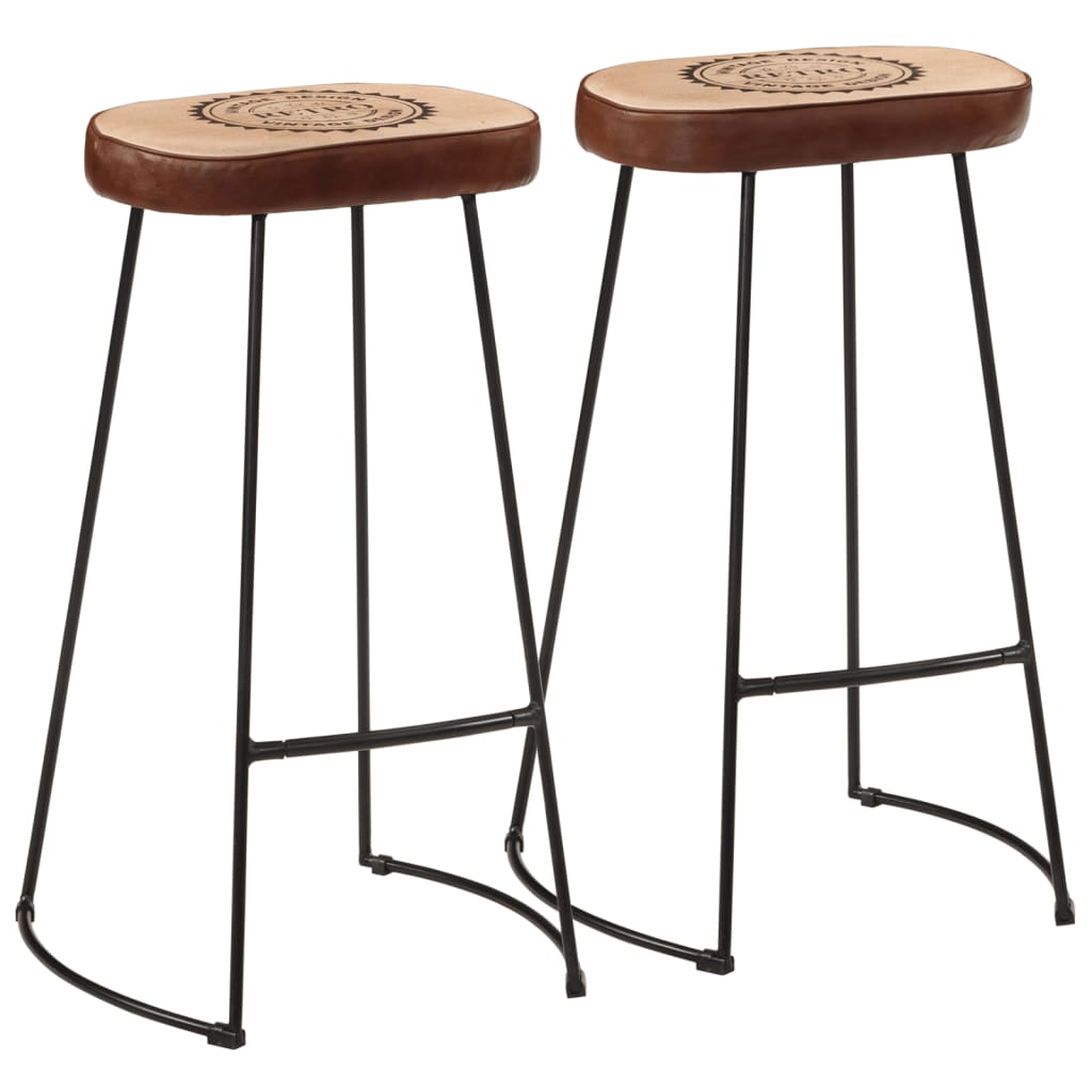 Tabourets de bar lot de 2 marron foncé 44x37,5x78 cm Tabourets de bar vidaXL   