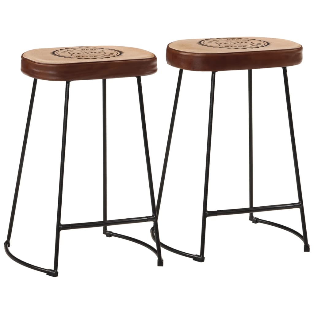 Tabourets de bar lot de 2 marron foncé 41x29x62 cm Tabourets de bar vidaXL   