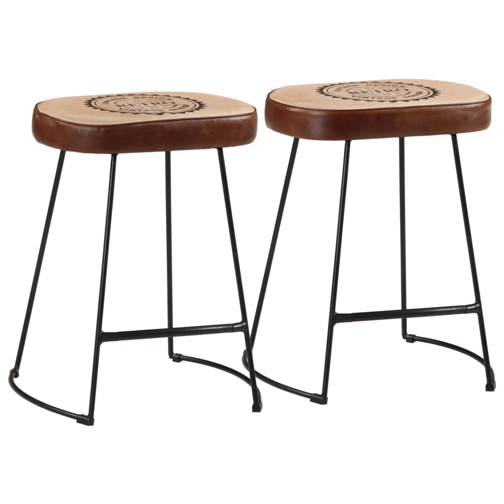 Tabourets de bar lot de 2 marron foncé 40x29,5x53 cm Tabourets de bar vidaXL   