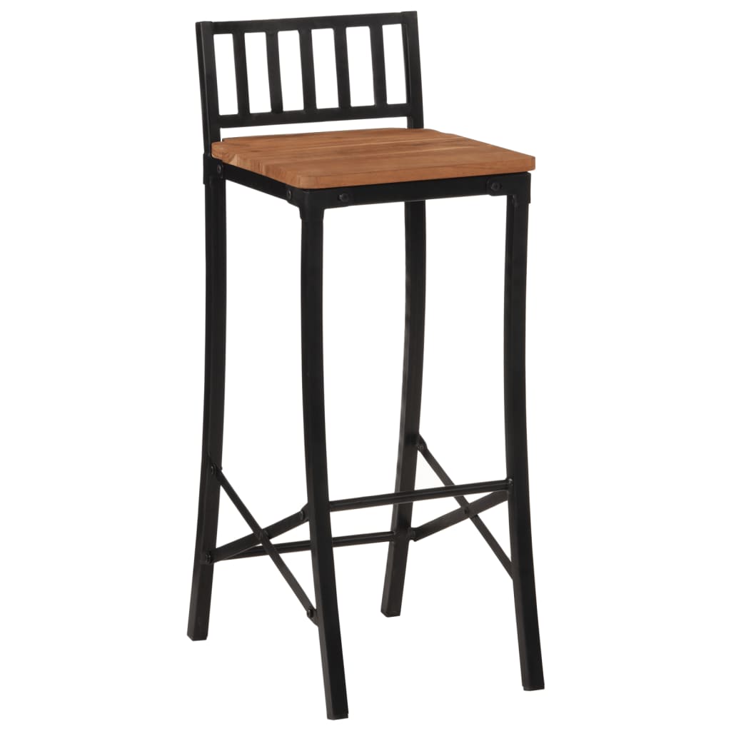 Chaises de bar lot de 2 bois d'acacia massif Tabourets de bar vidaXL   