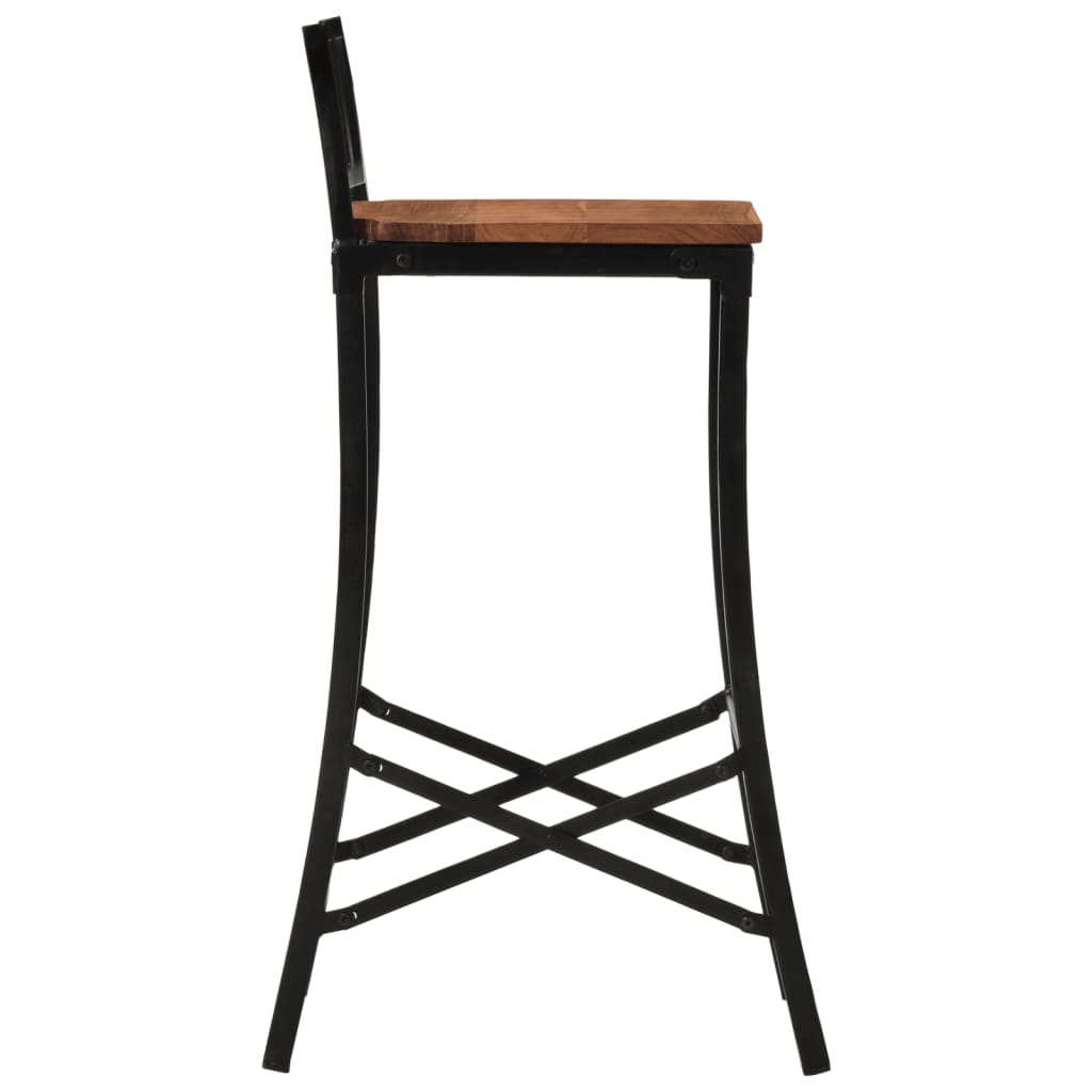 Chaises de bar lot de 2 bois d'acacia massif Tabourets de bar vidaXL   