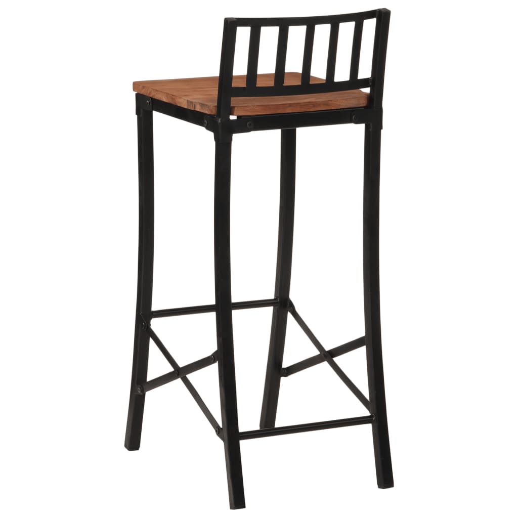 Chaises de bar lot de 2 bois d'acacia massif Tabourets de bar vidaXL   