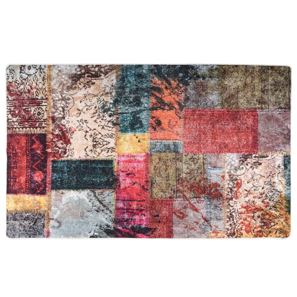 Tapis lavable patchwork multicolore 120x170 cm antidérapant Tapis vidaXL   