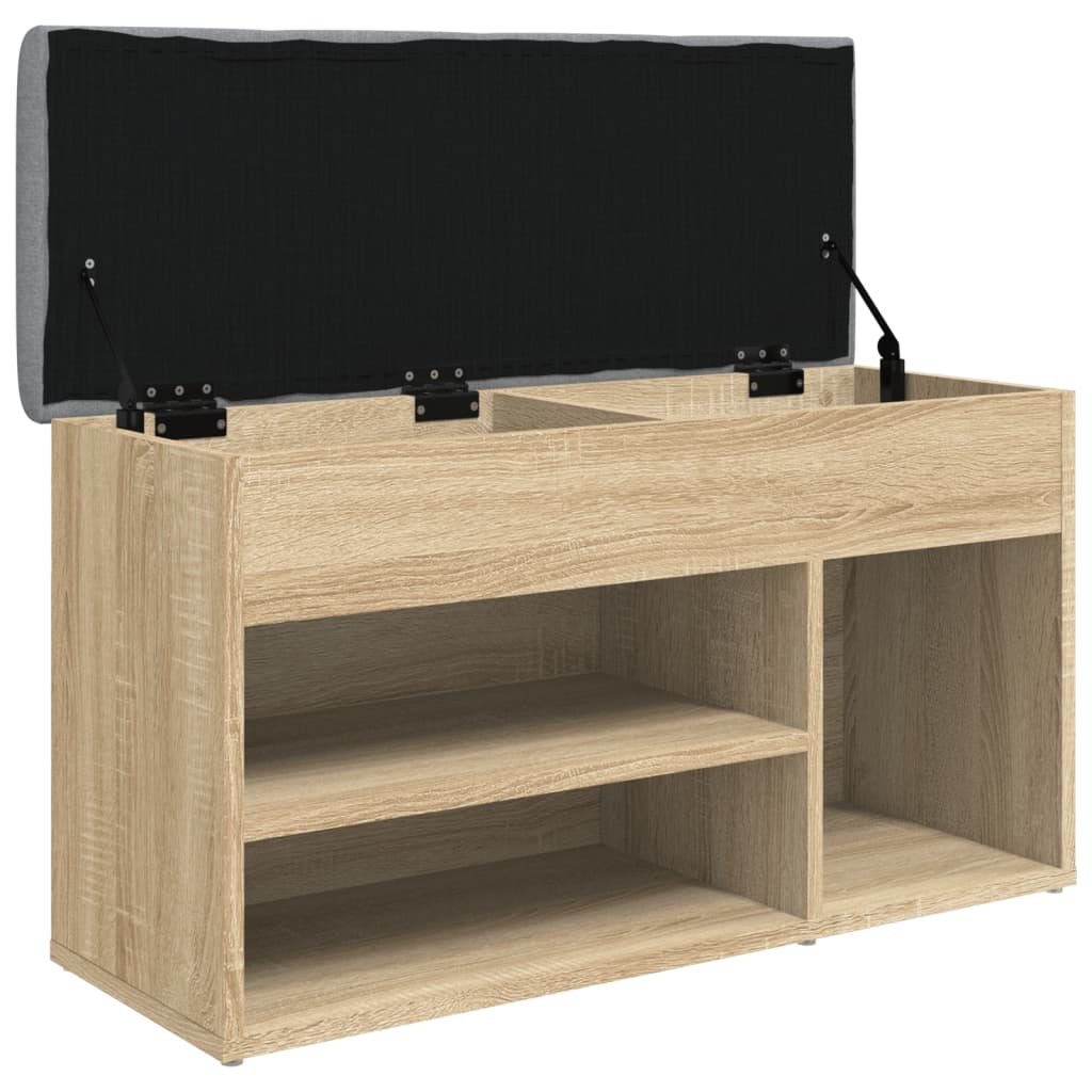 Banc à chaussures chêne sonoma 82x32x45,5 cm bois d'ingénierie Bancs coffres vidaXL   