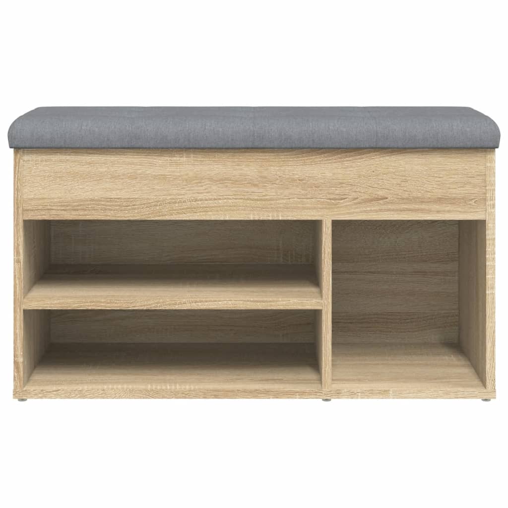 Banc à chaussures chêne sonoma 82x32x45,5 cm bois d'ingénierie Bancs coffres vidaXL   