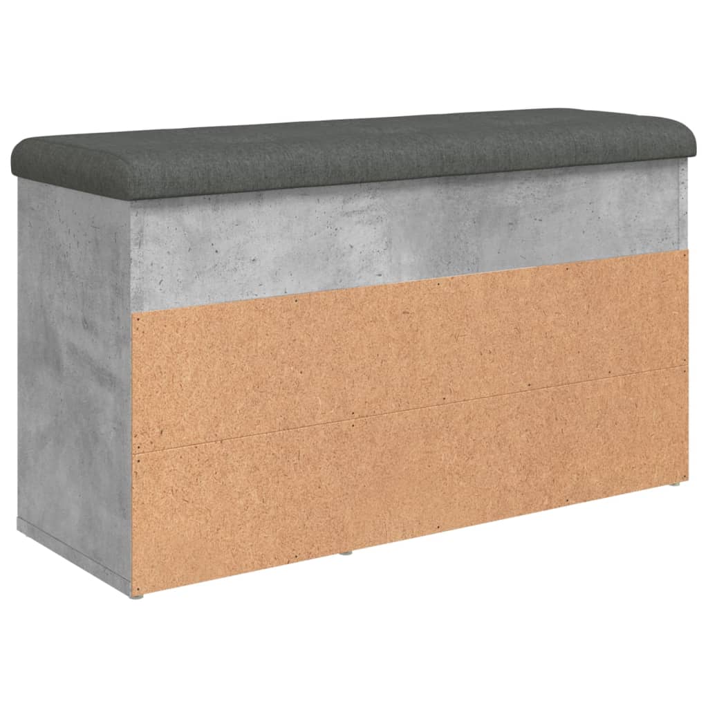 Banc à chaussures gris béton 82x32x45,5 cm bois d'ingénierie Bancs coffres vidaXL   