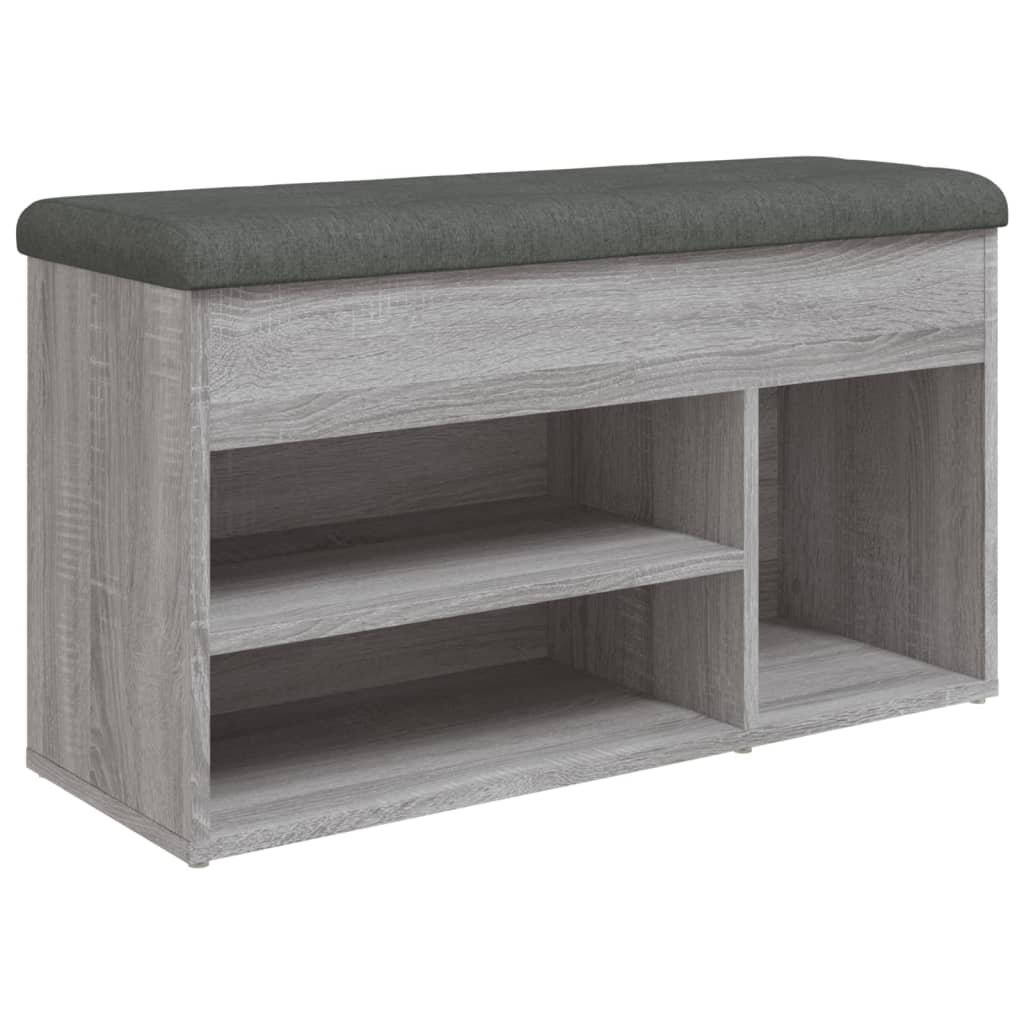 Banc à chaussures sonoma gris 82x32x45,5 cm bois d'ingénierie Bancs coffres vidaXL   