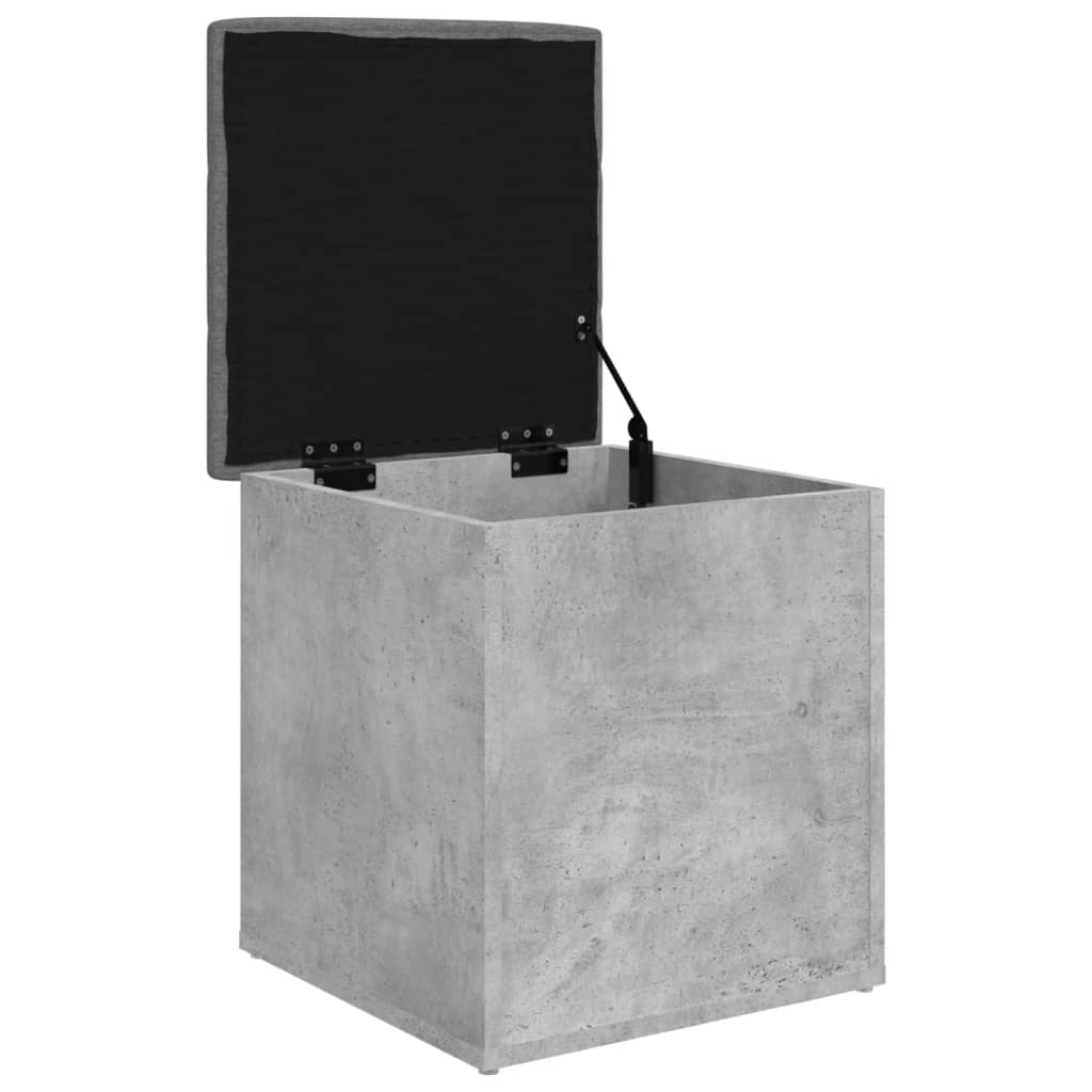 Banc de rangement gris béton 42x42x45 cm bois d'ingénierie Bancs coffres vidaXL   