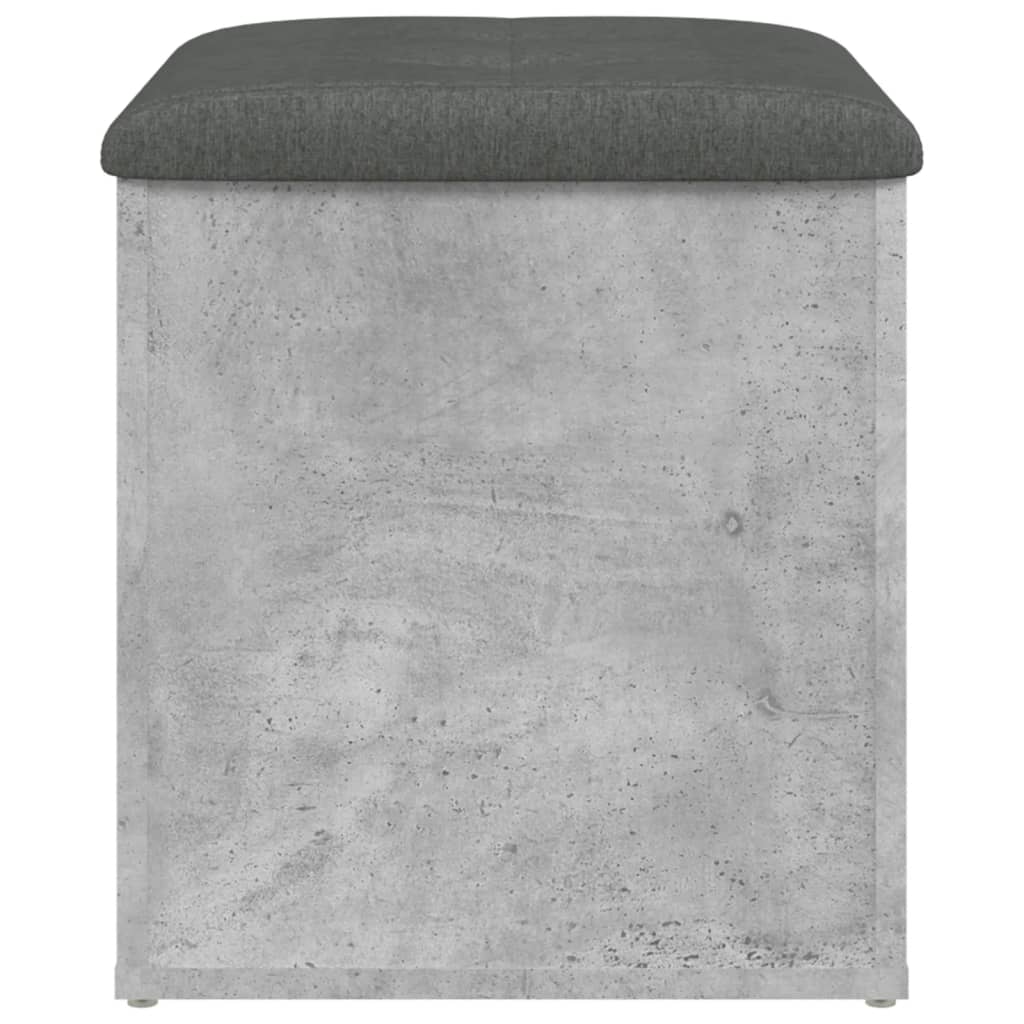 Banc de rangement gris béton 42x42x45 cm bois d'ingénierie Bancs coffres vidaXL   