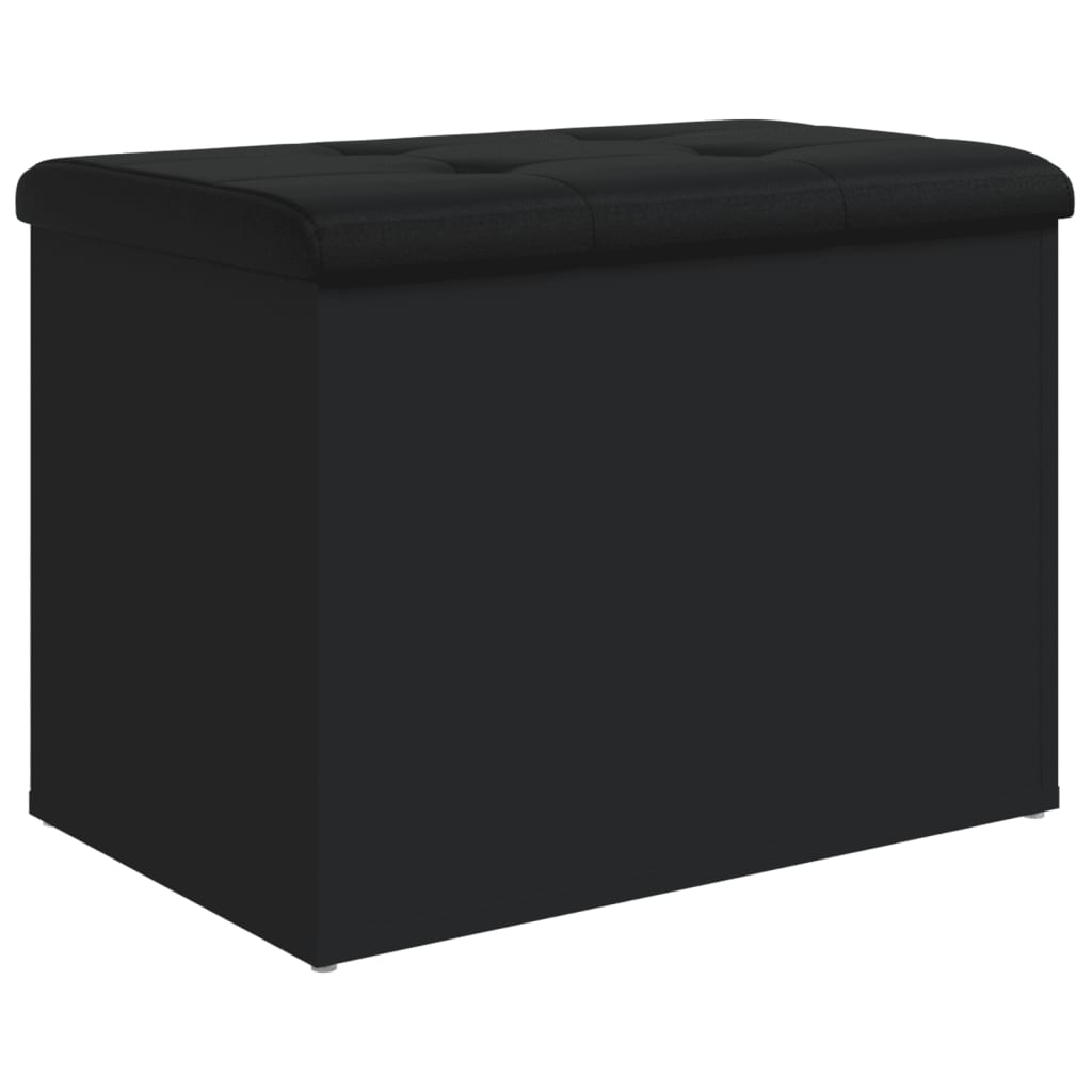 Banc de rangement noir 62x42x45 cm bois d'ingénierie Bancs coffres vidaXL   