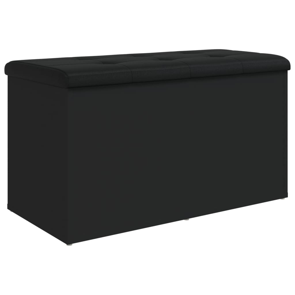 Banc de rangement noir 82x42x45 cm bois d'ingénierie Bancs coffres vidaXL   