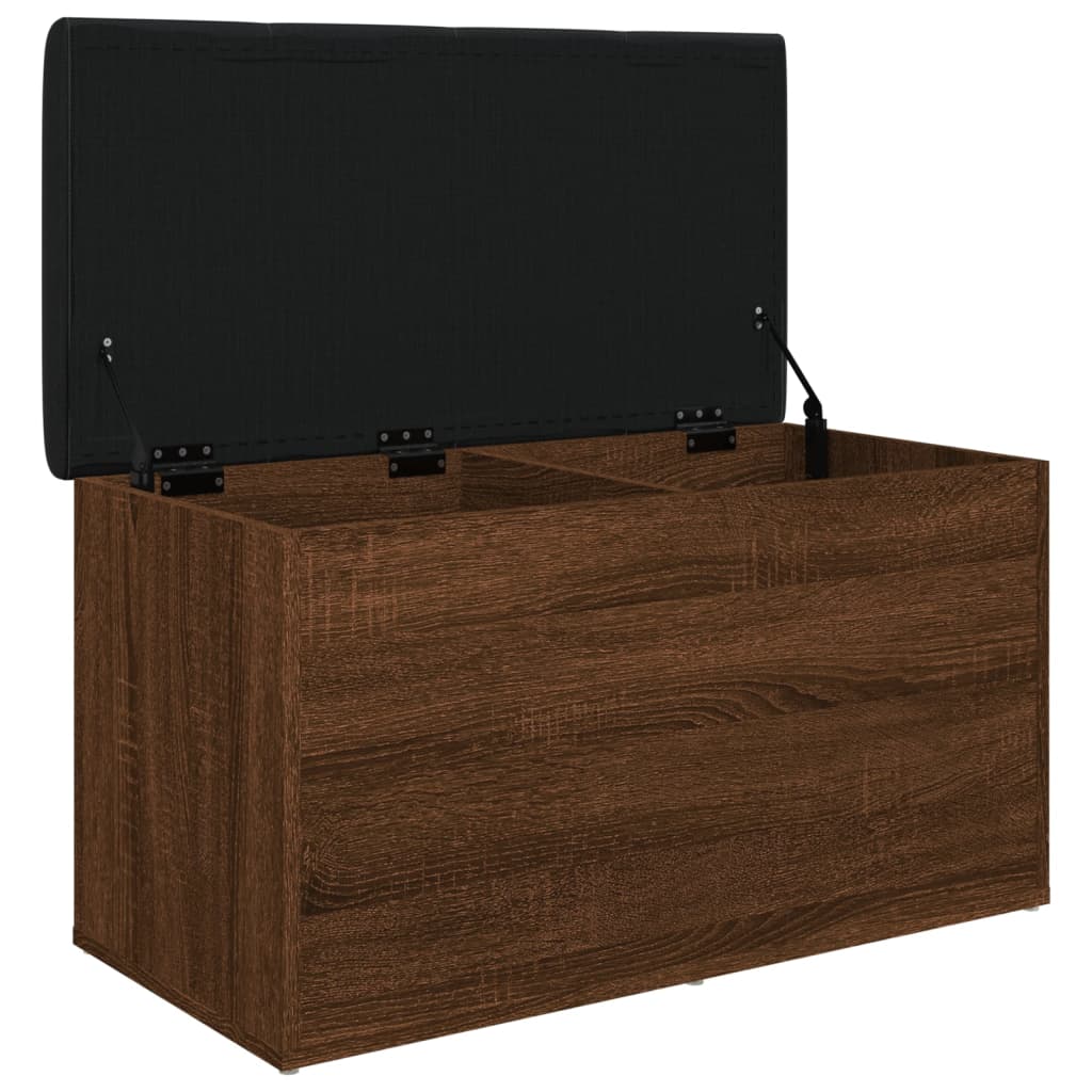 Banc de rangement chêne marron 82x42x45 cm Bois d'ingénierie Bancs coffres vidaXL   