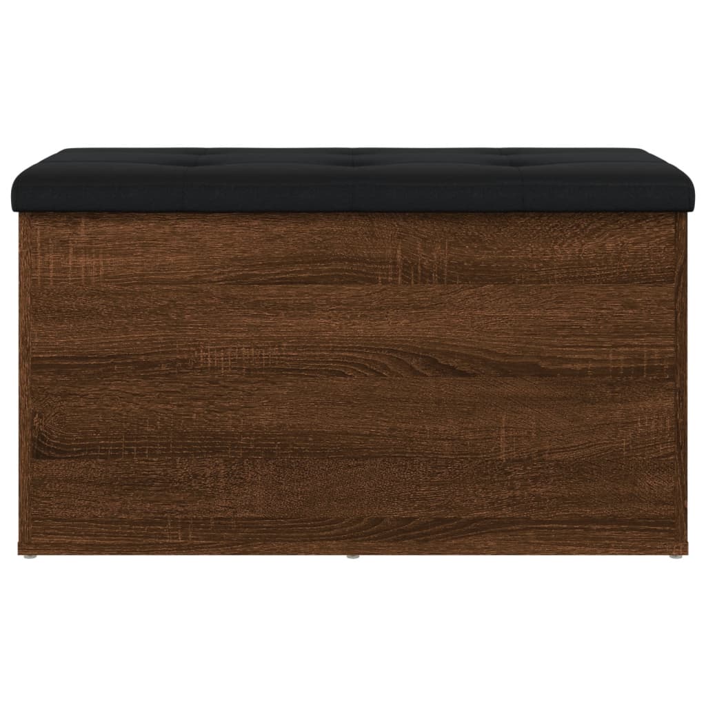 Banc de rangement chêne marron 82x42x45 cm Bois d'ingénierie Bancs coffres vidaXL   