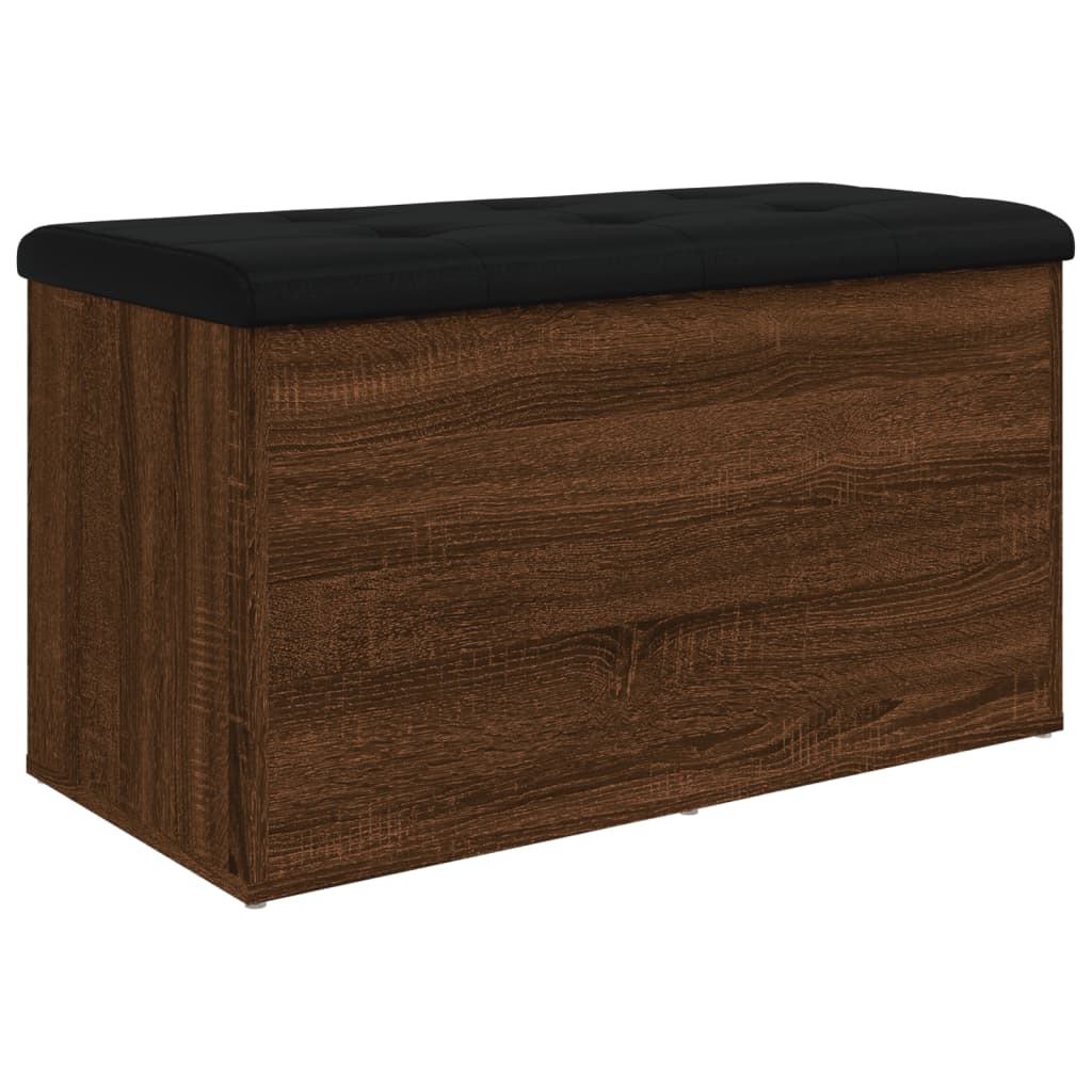 Banc de rangement chêne marron 82x42x45 cm Bois d'ingénierie Bancs coffres vidaXL   