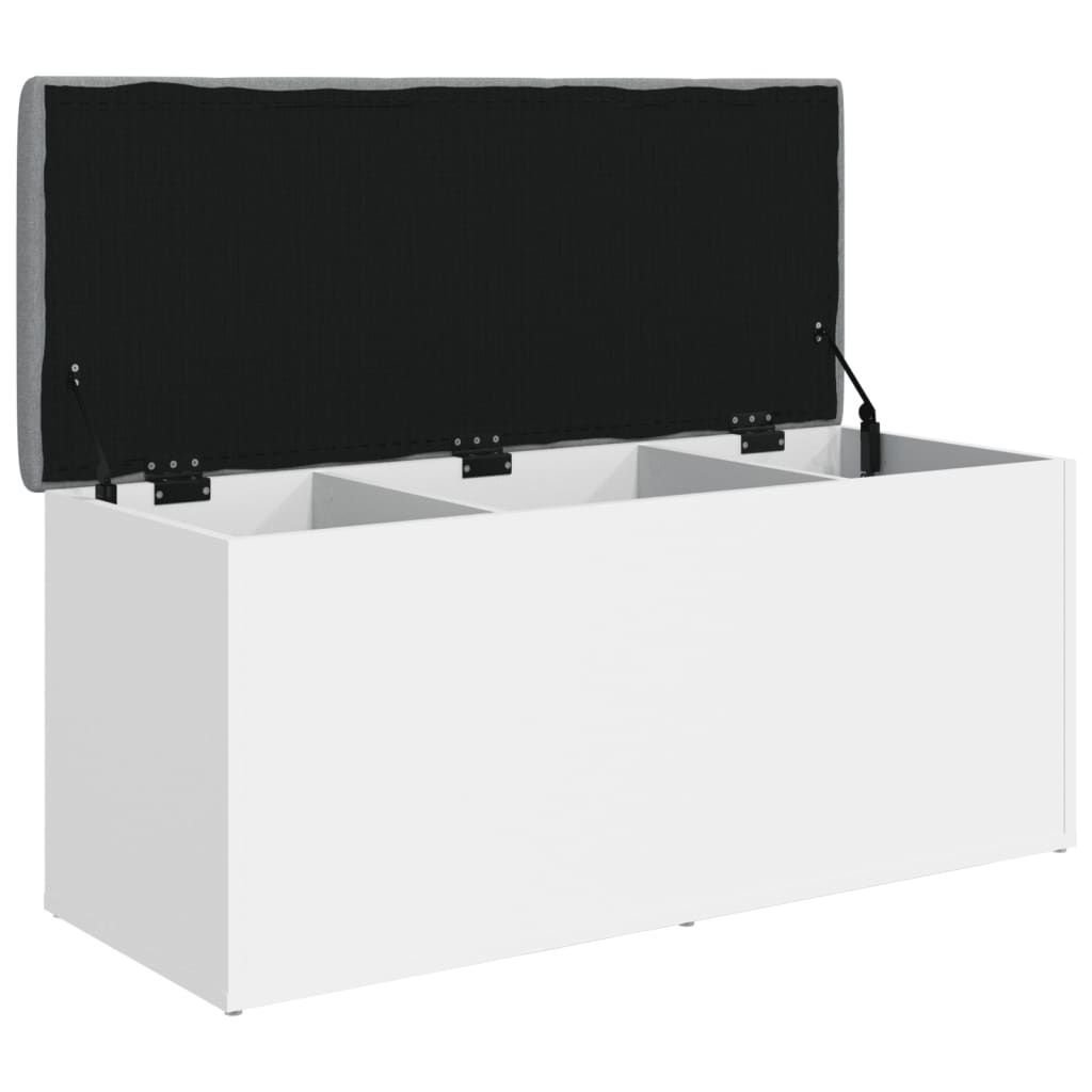 Banc de rangement blanc 102x42x45 cm bois d'ingénierie Bancs coffres vidaXL   